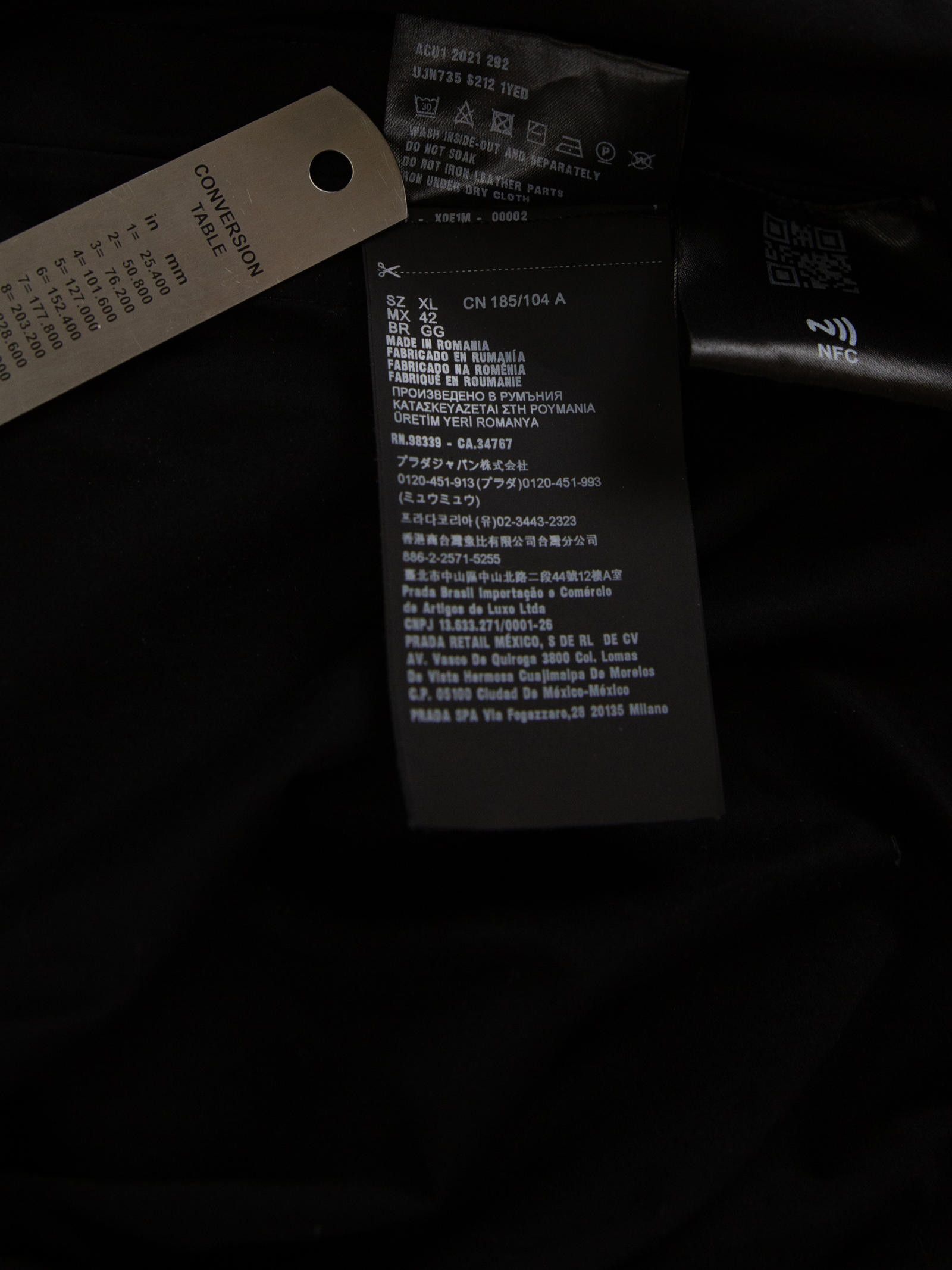 Prada Prada Mens Re-Nylon Black Sleeve Pocket T-Shirt Size US XL / EU 56 / 4 - 6 Thumbnail
