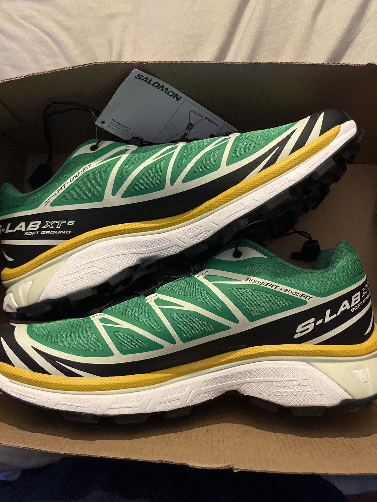 Salomon Salomon XT-6 Men's Bright Green/Black/Sulphur Sneaks Size 11 Size US 11 / EU 44 - 2 Thumbnail