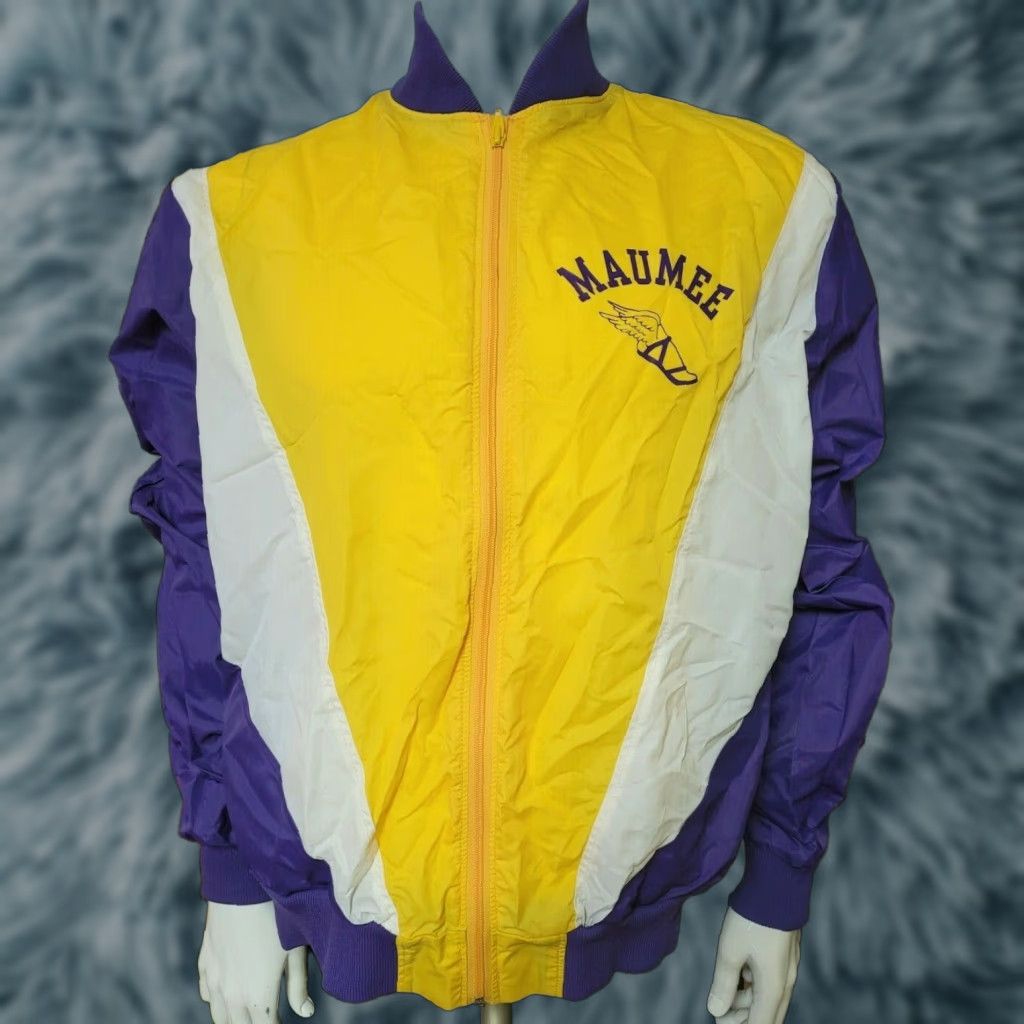 Vintage VINTAGE Maumee High School Panthers Track & Field Windbreaker Jacket Large NICE OH Size US 33 - 1 Thumbnail