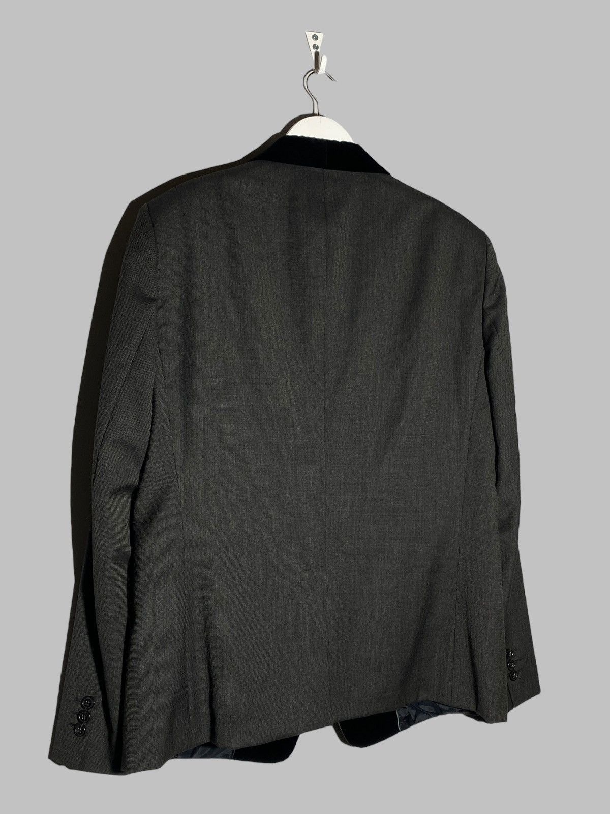 Emporio Armani Emporio Armani Green Line Black Velour Lapel Wool Blazer Size 54R - 16 Thumbnail