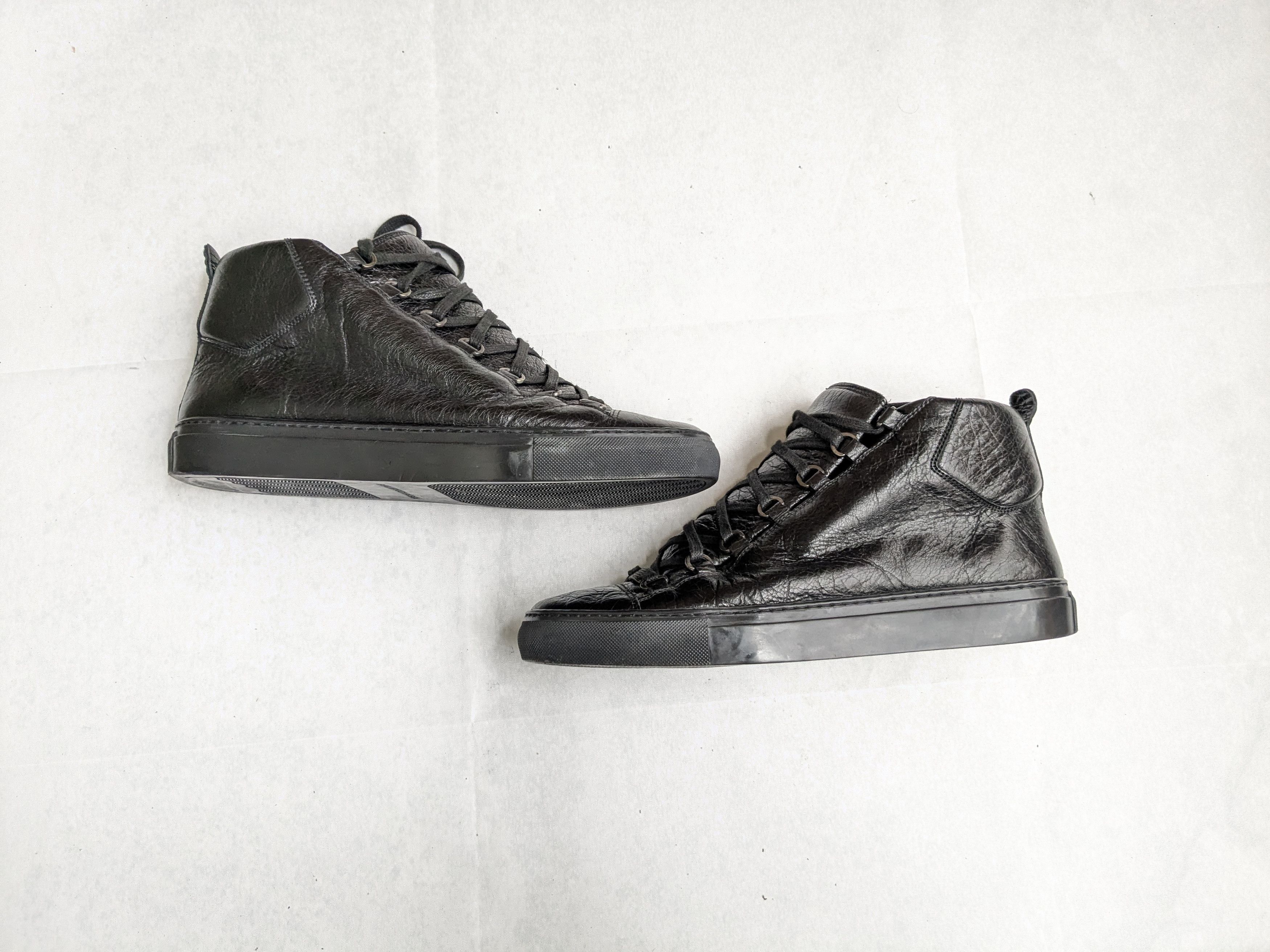 Balenciaga Balenciaga Arena Sneakers Black 10 Leather High Tops Size US 10 / EU 43 - 1 Thumbnail