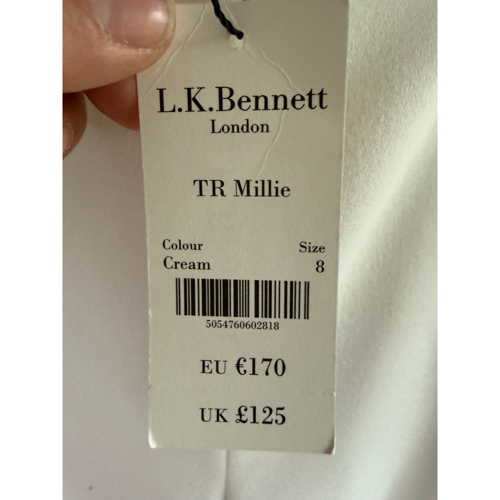 LK Bennett NWT L.K. Bennett Millie White Kick Flare Trousers Size 4 Size 27" / US 4 / IT 40 - 2 Thumbnail