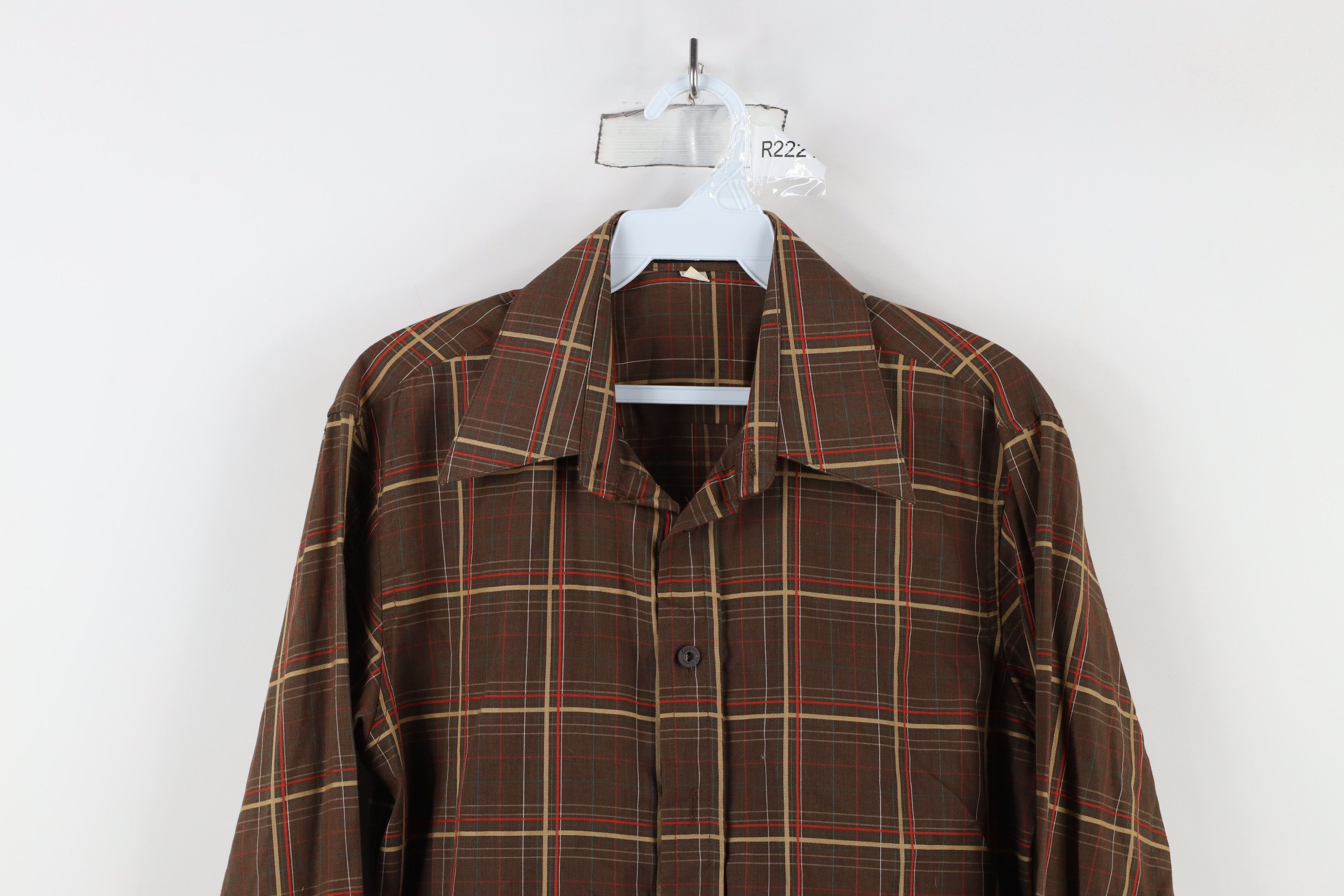 Vintage Vintage 60s 70s Streetwear Collared Button Shirt Plaid Size US S / EU 44-46 / 1 - 2 Thumbnail
