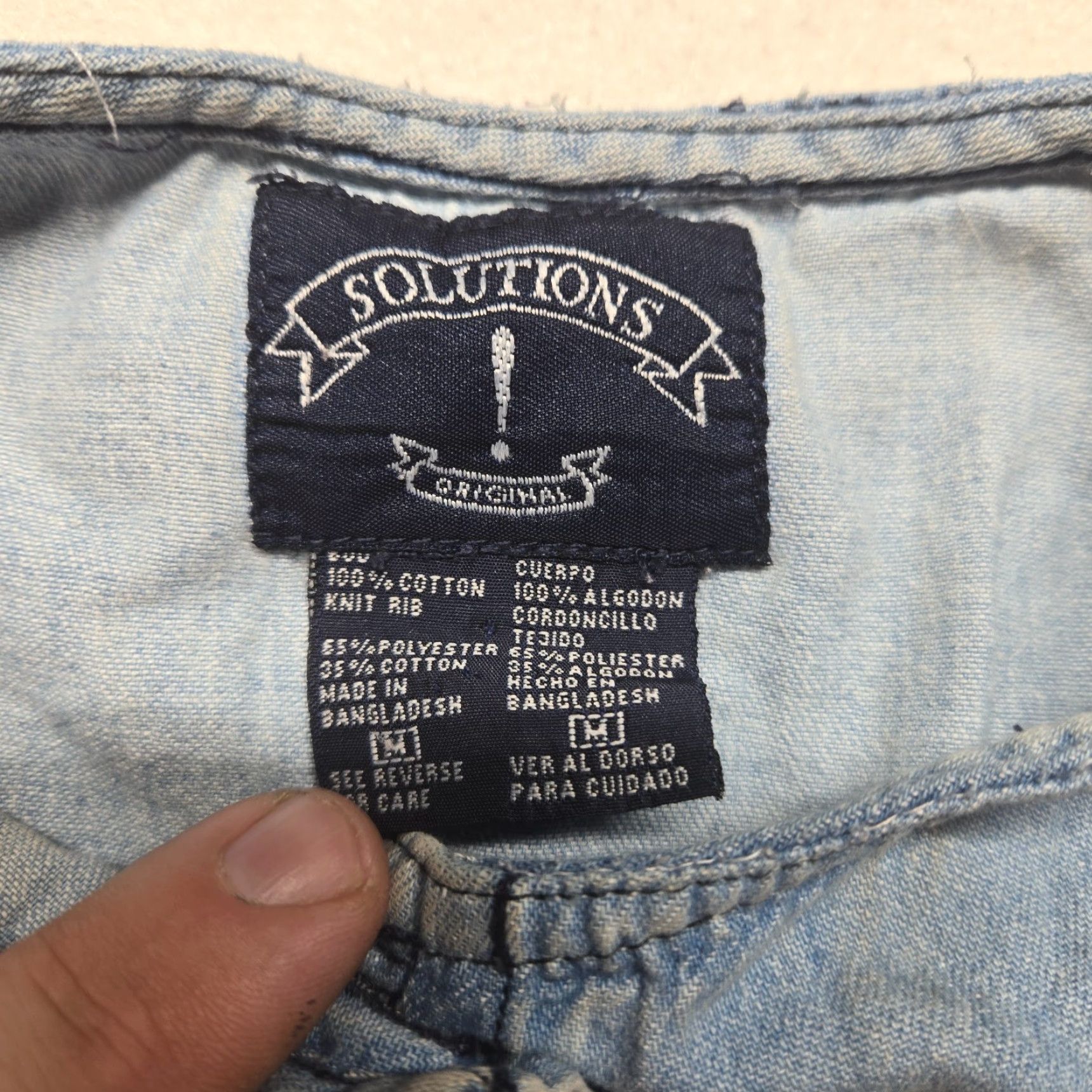 Vintage VINTAGE Solutions Denim Vest Sleeveless Button Up Blue Medium Wash Ladies Size M Size M / US 6-8 / IT 42-44 - 3 Thumbnail