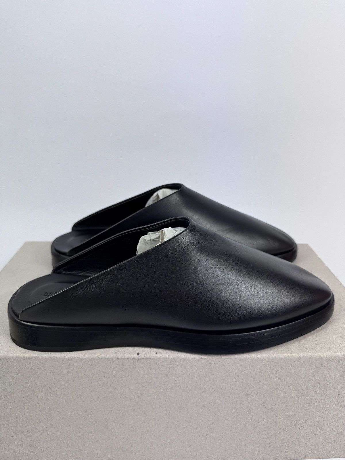 Fear of God BLACK LEATHER BACKLESS MULES Size US 7 / EU 40 - 1 Thumbnail