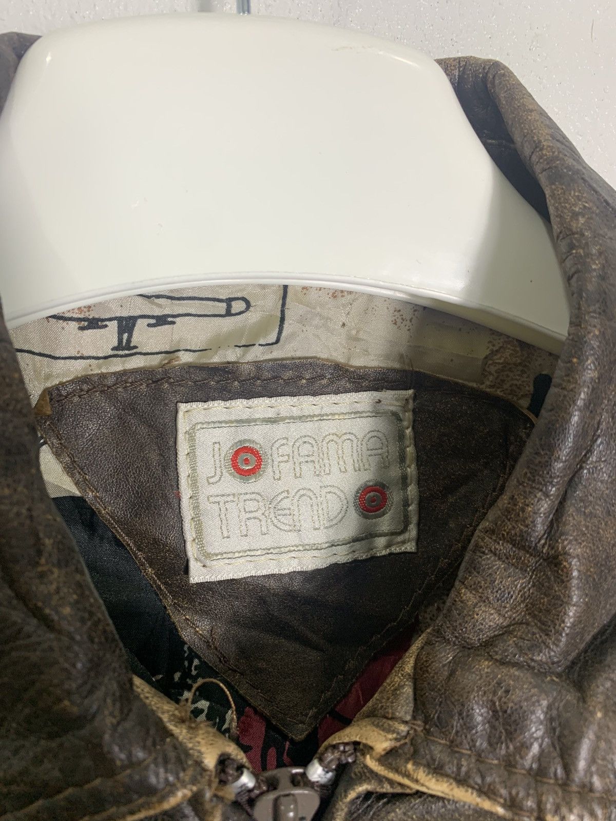 Vintage Vintage 1990 Flight leather Jacket trashed Size US M / EU 48-50 / 2 - 3 Thumbnail