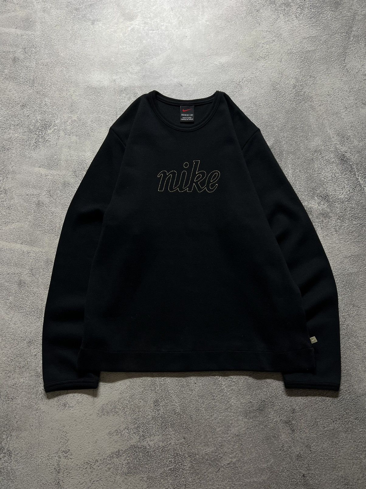 Vintage Vintage Y2k Nike 🖤 Spellout Big Ligo Rare Sweatshirt 00’s Size M / US 6-8 / IT 42-44 - 1 Thumbnail