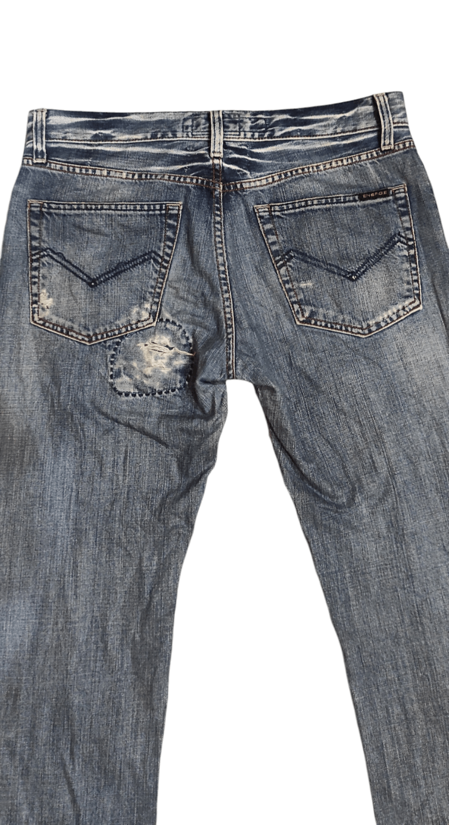 Energie × If Six Was Nine Vintage Energie Distressed Patchwork Denim Size US 34 / EU 50 - 5 Thumbnail