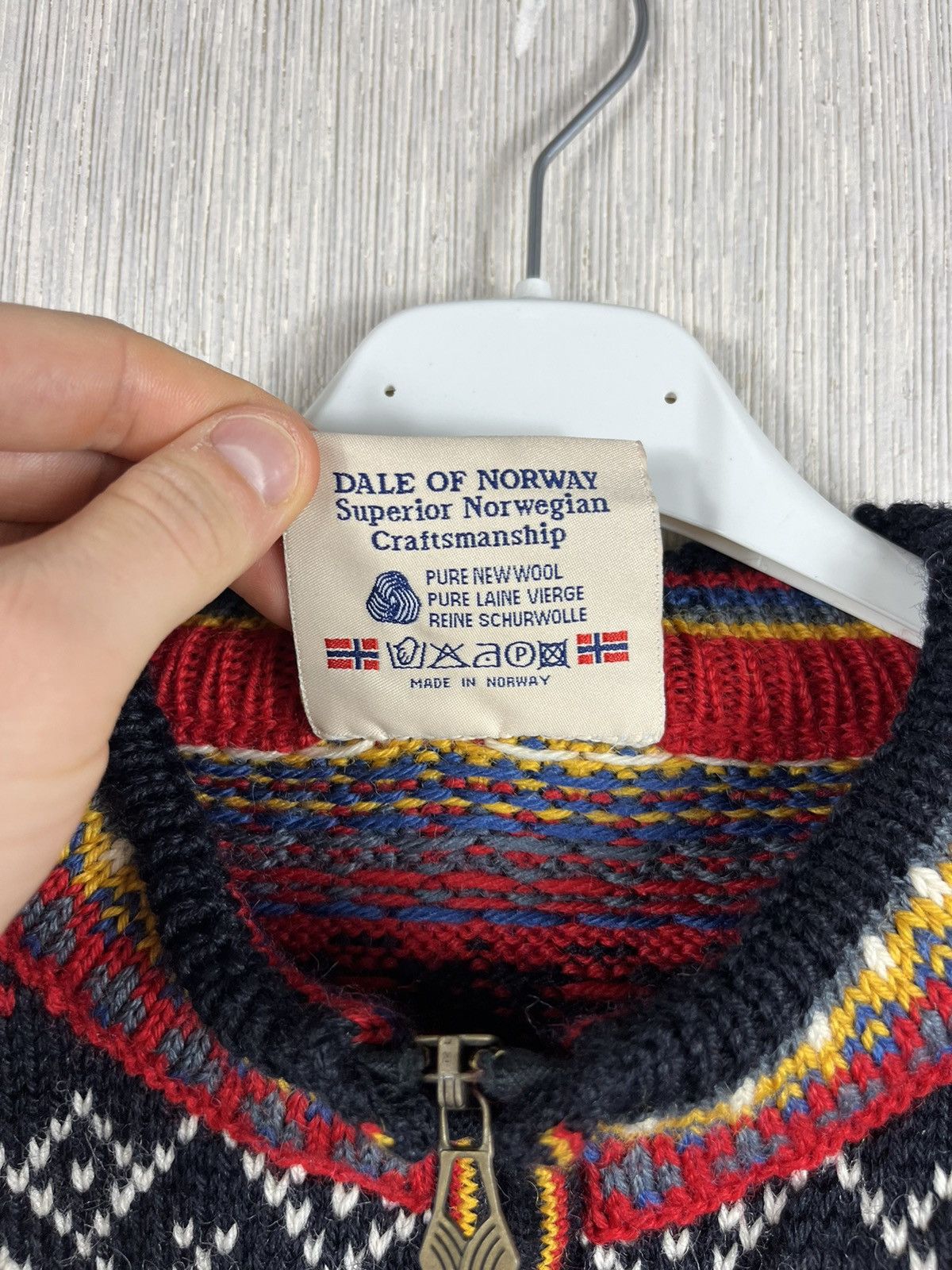 Dale Of Norway × Vintage Vintage Dale of Norway wool heavy patterned zip sweater knit Size US L / EU 52-54 / 3 - 17 Thumbnail