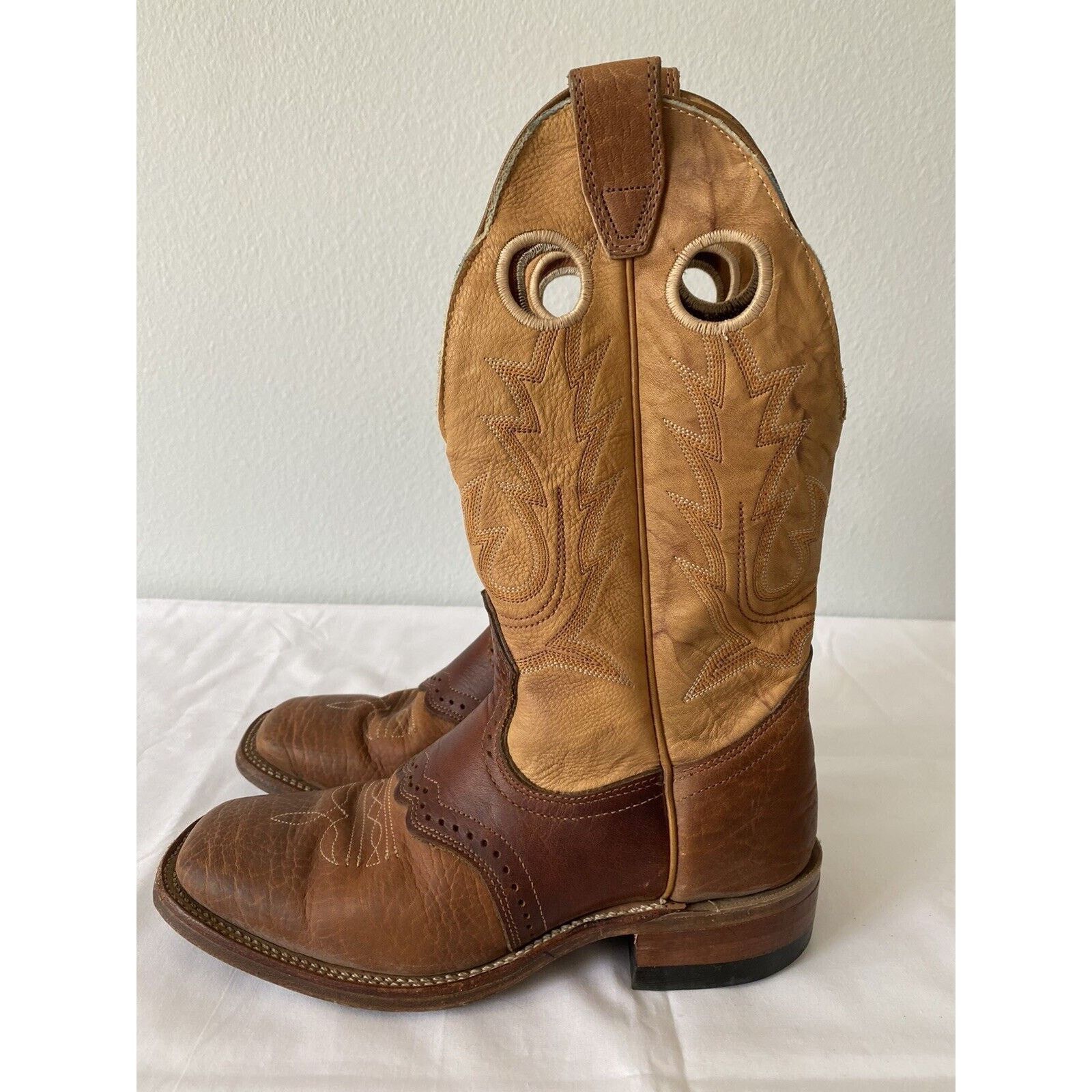 Boulet Boulet Hand Made/Tooled Cowgirl Square Toe Women's Size 6 Size US 7.5 / IT 37.5 - 2 Thumbnail