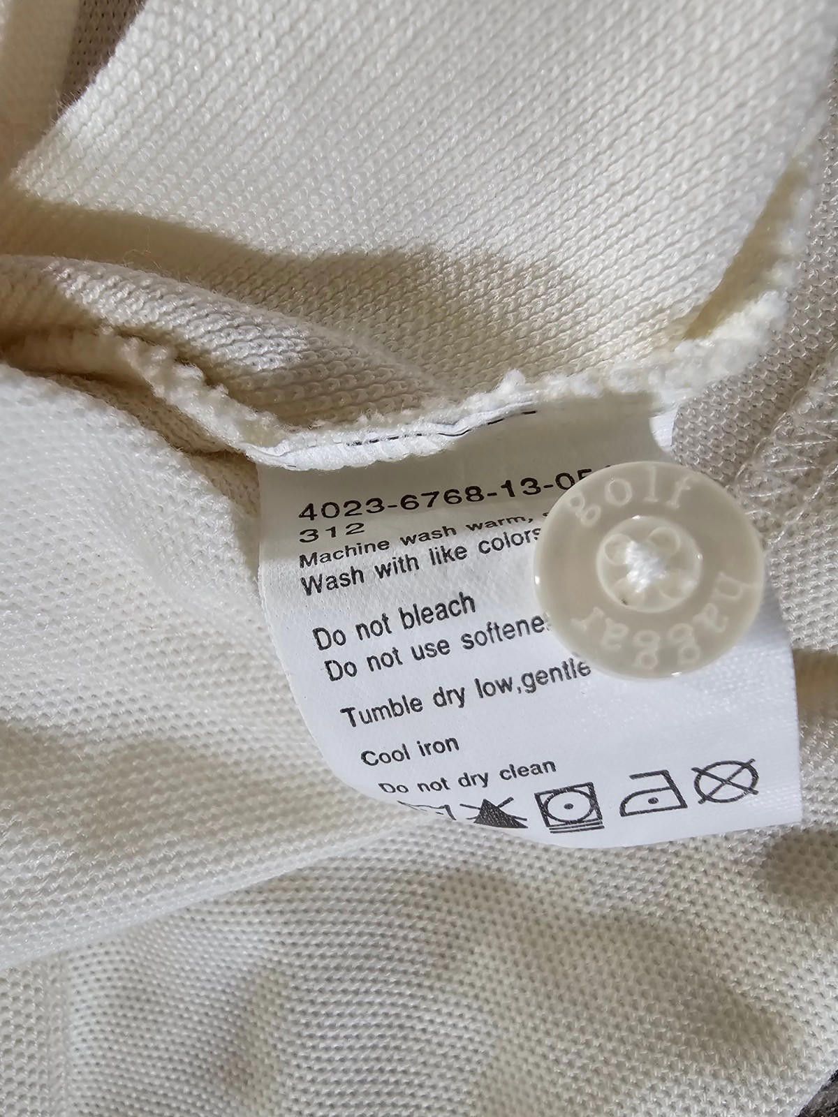 Haggar haggar golf cool 18 pro polo cream white Medium - Stains Size US M / EU 48-50 / 2 - 7 Thumbnail