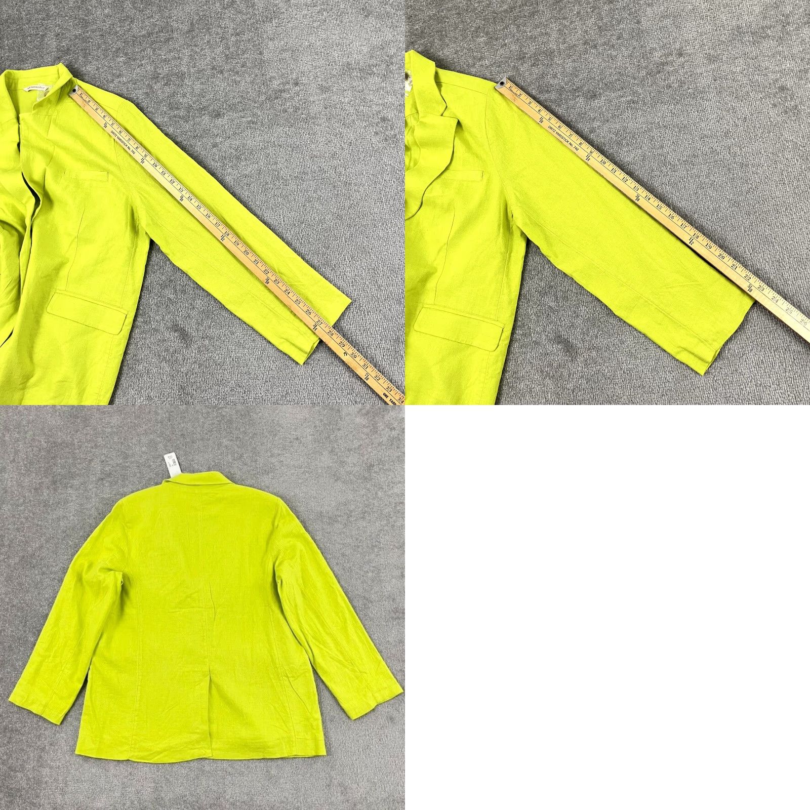 Soft Surroundings SOFT SURROUNDINGS Boyfriend Blazer Womens Medium 10/12 Lime Green Linen Blend Casual Business Size M / US 6-8 / IT 42-44 - 8 Thumbnail