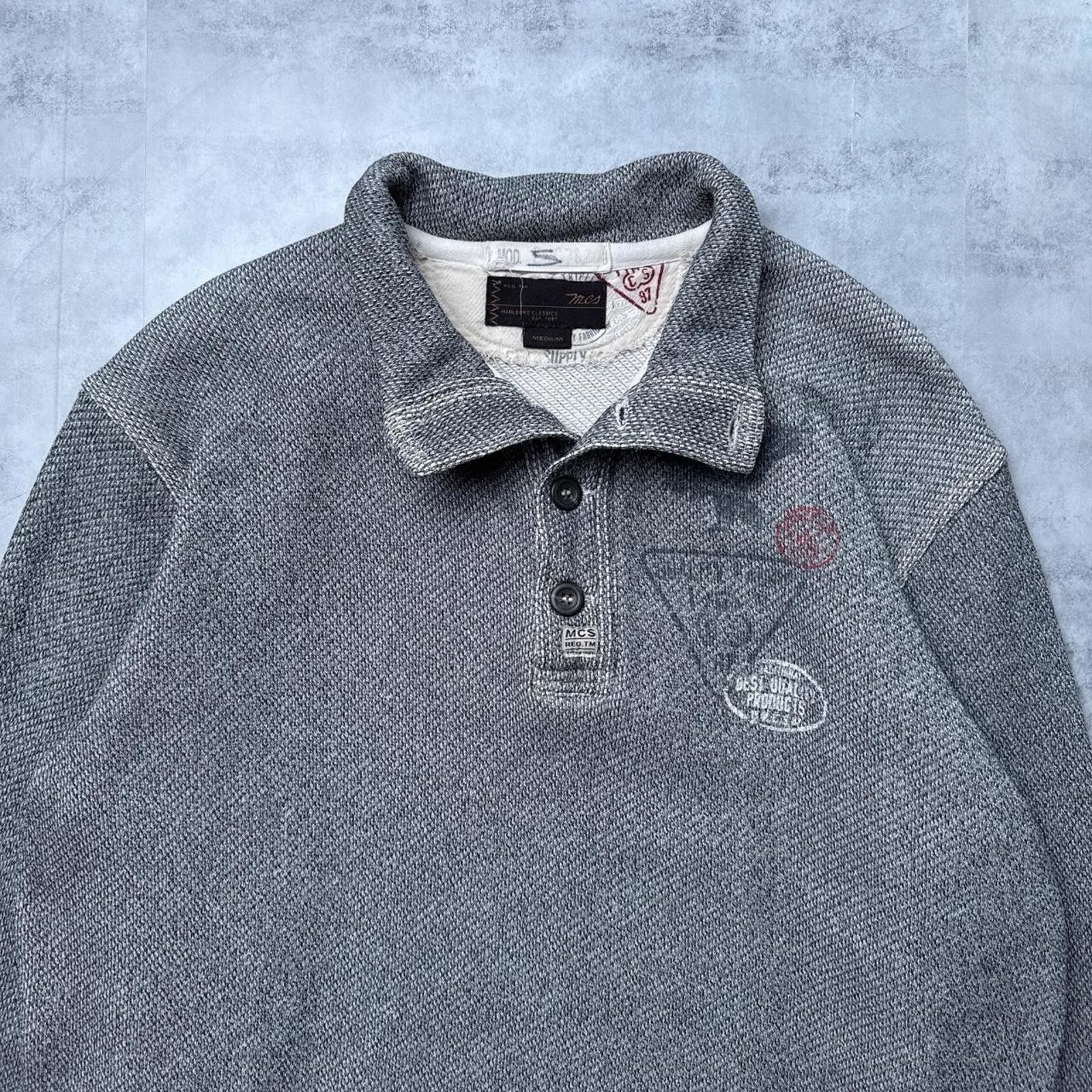 Marlboro Y2K Marlboro Classics 00s Gray Long sleeve polo shirt Size US M / EU 48-50 / 2 - 5 Thumbnail
