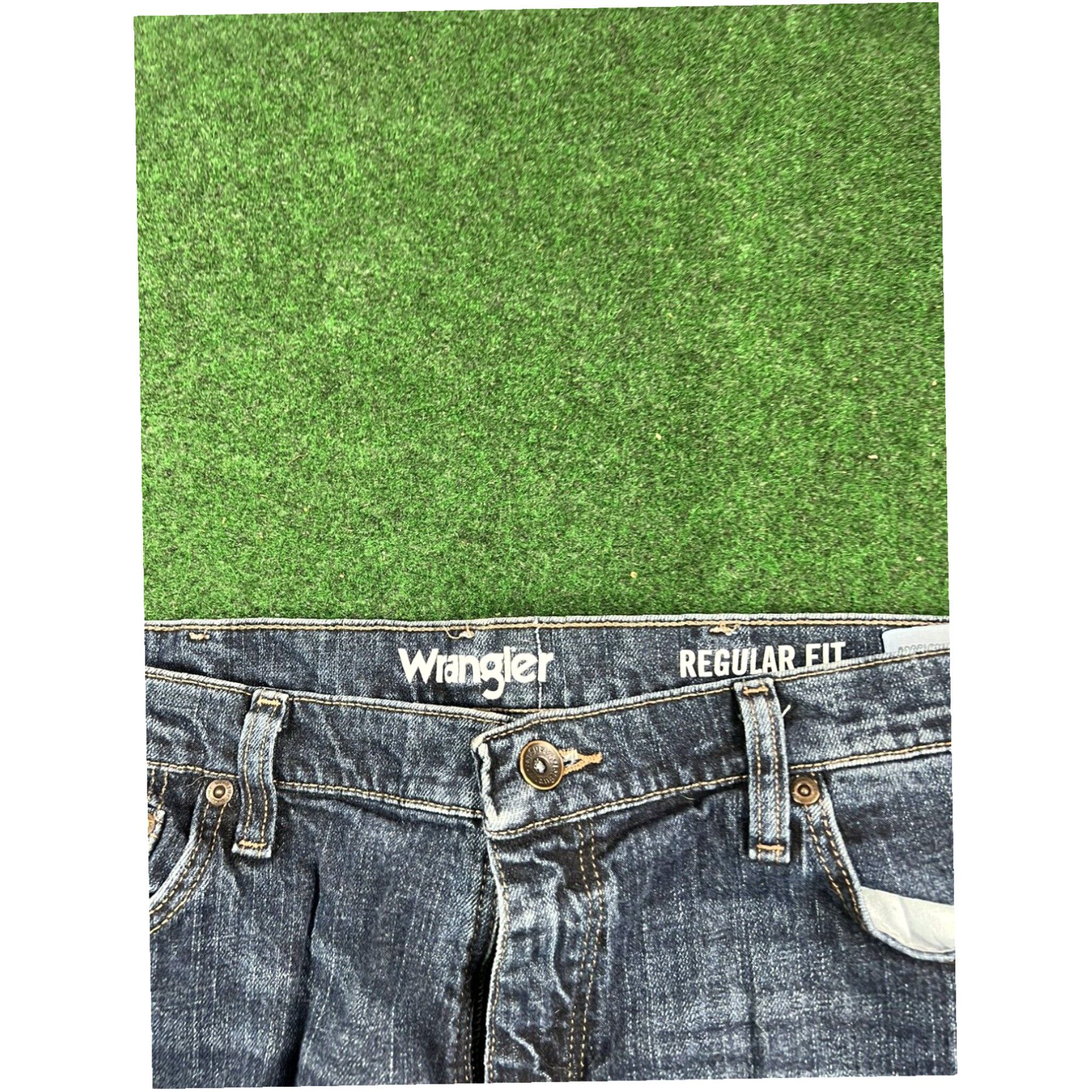 Wrangler Wrangler Jeans Men's 38X32 Blue Regular Fit Denim Work Jeans Size US 38 / EU 54 - 6 Thumbnail