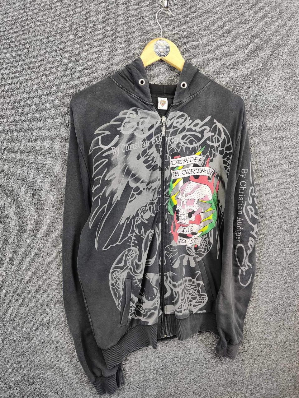 Ed Hardy Vintage Ed Hardy Christian Audigier Zipper Hoodie Size US XL / EU 56 / 4 - 8 Thumbnail