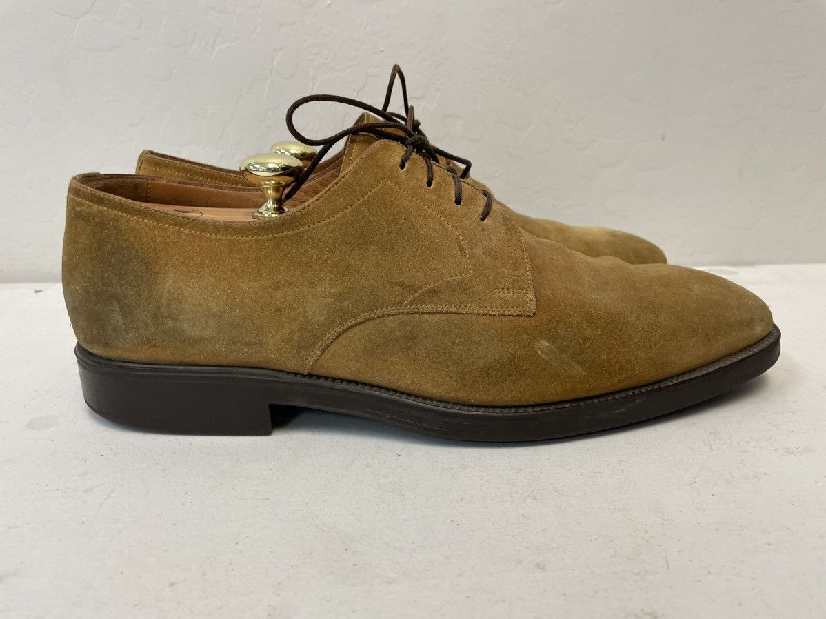 Santoni Square Toe Suede Derby Size US 12 / EU 45 - 2 Thumbnail