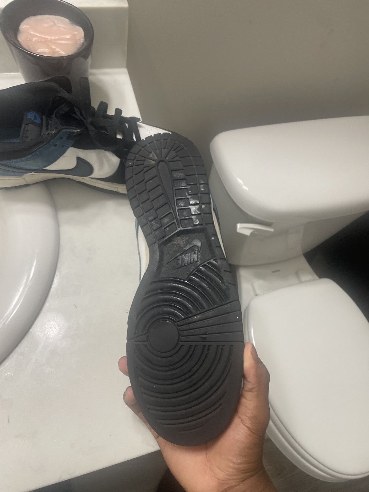 Nike Black and Navy Blue Dunks Size US 11 / EU 44 - 5 Thumbnail