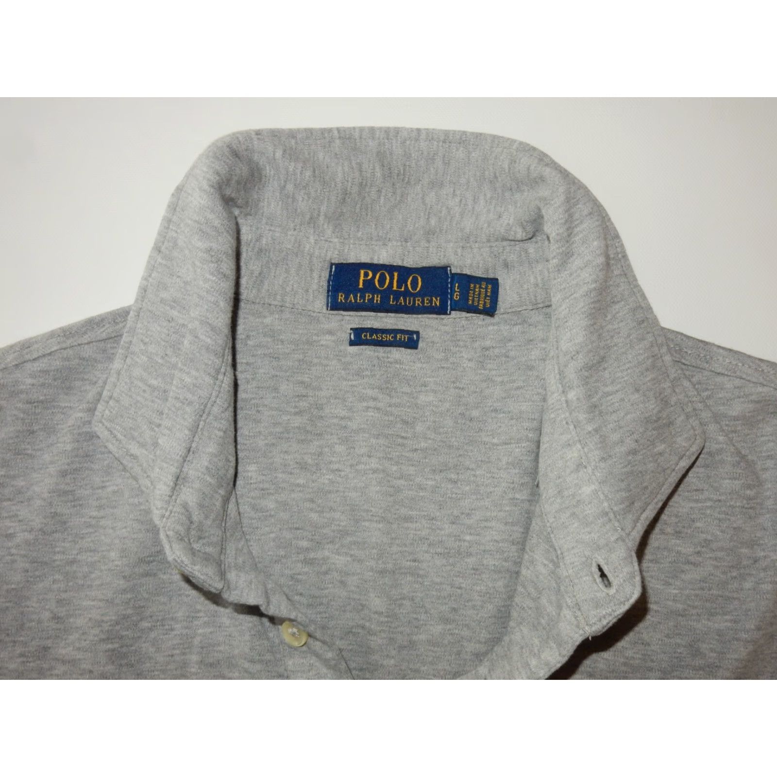 Polo Ralph Lauren Polo Ralph Lauren Polo Shirt Mens L Short Sleeve Gray Cotton Size US L / EU 52-54 / 3 - 5 Thumbnail