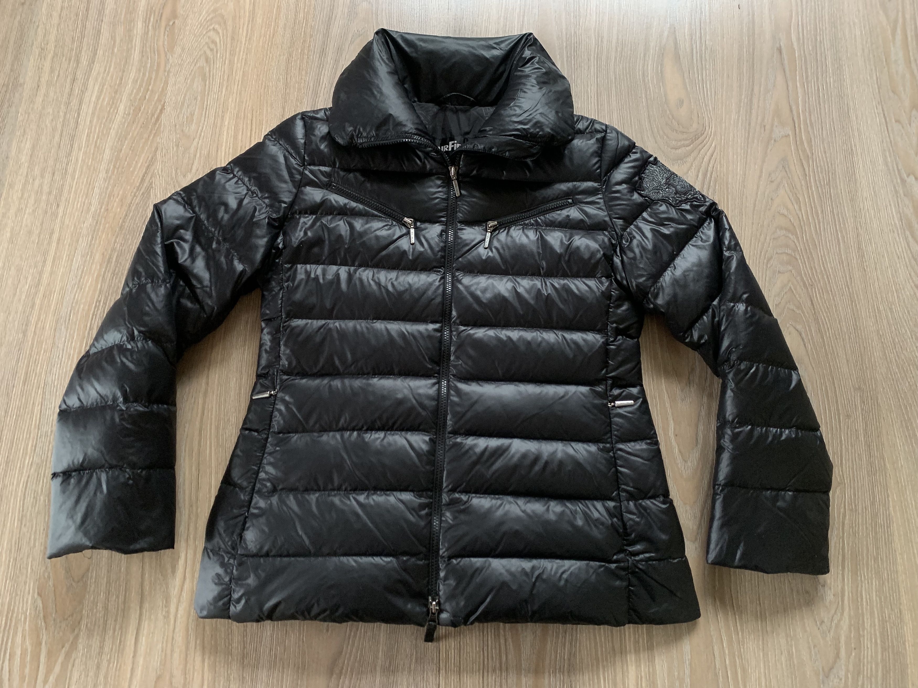 Other Air Field Womens Black Down Italian Quilted Jacket Size M / US 6-8 / IT 42-44 - 2 Thumbnail