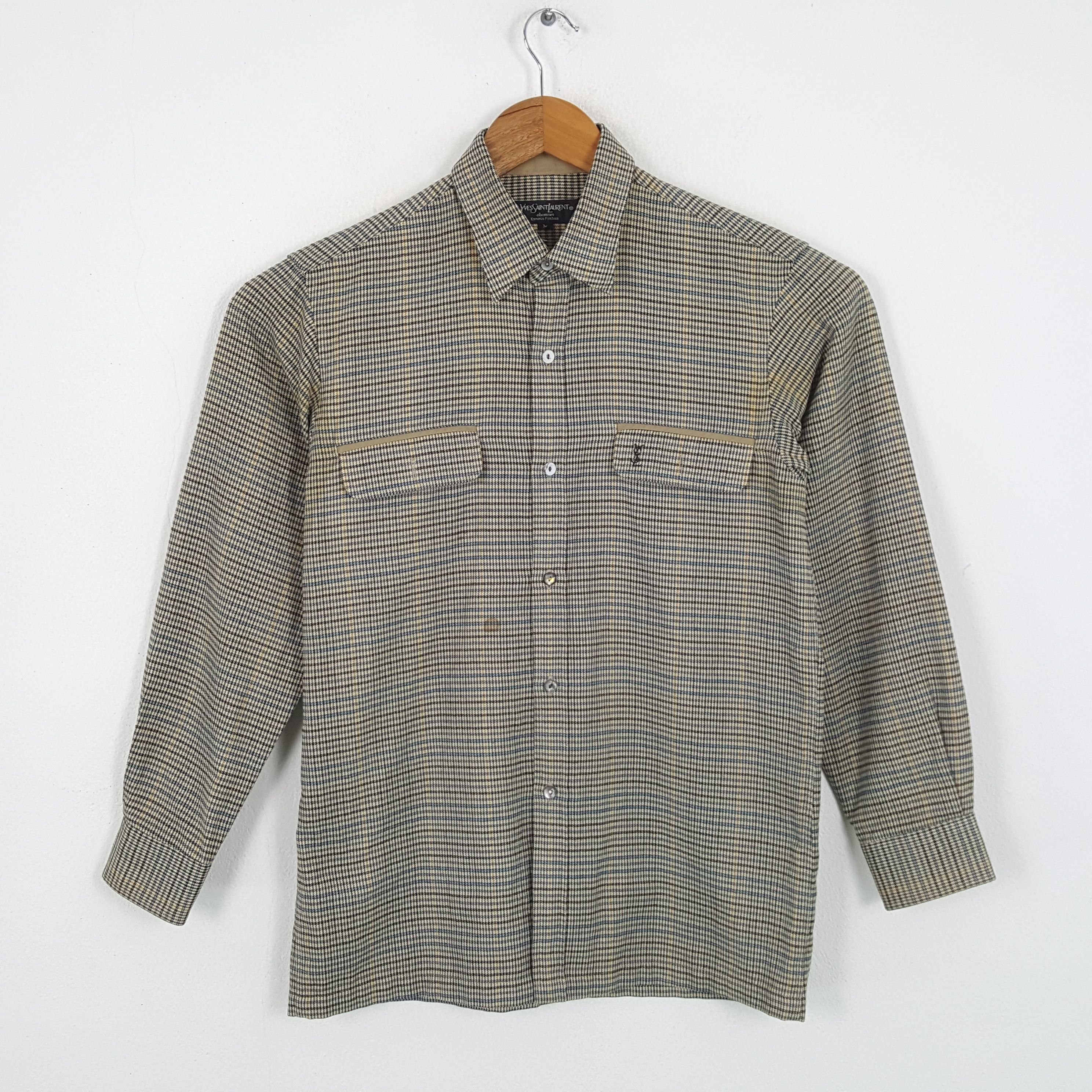 Vintage × Yves Saint Laurent Vintage YVES SAINT LAURENT Italian Fashion Brand Shirts Size US M / EU 48-50 / 2 - 1 Thumbnail