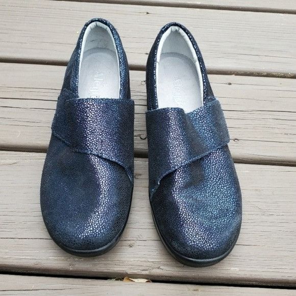 Vintage Alegria Lauryn Cosmos Iridescent Metallic Blue Purple Clogs Size US 9.5 / IT 39.5 - 4 Thumbnail