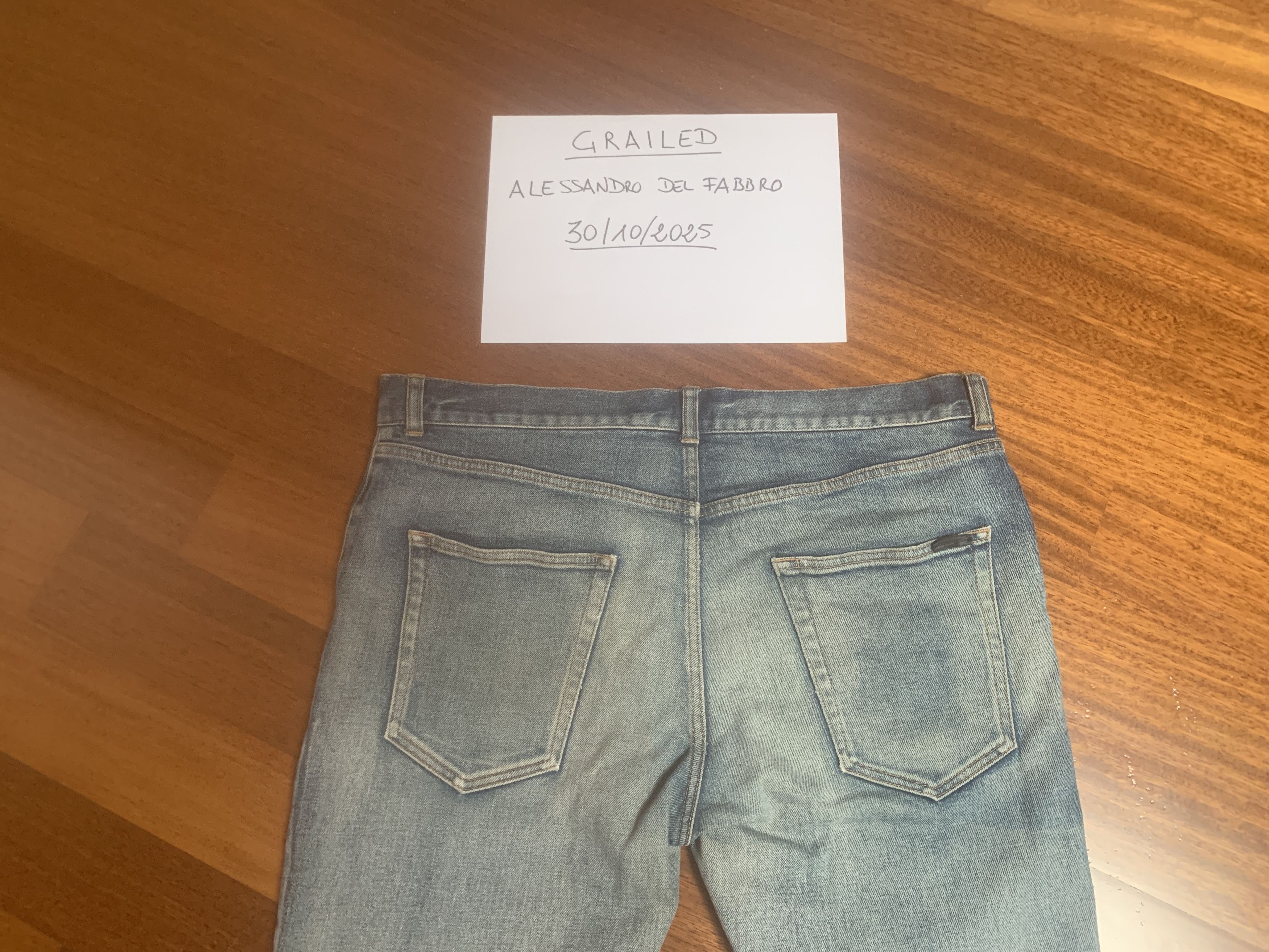 Saint Laurent Paris SAINT LAURENT PARIS D24 SKINNY JEANS IN WASHED BLUE DENIM Size US 34 / EU 50 - 8 Thumbnail