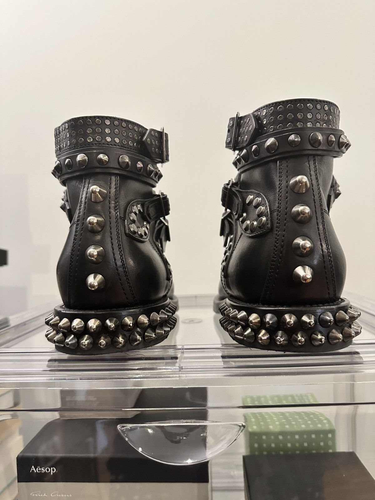 Saint Laurent Paris SAINT LAURENT PARIS FW13 Moto Studded Ankle Boots IT 39 Size US 9 / IT 39 - 12 Thumbnail