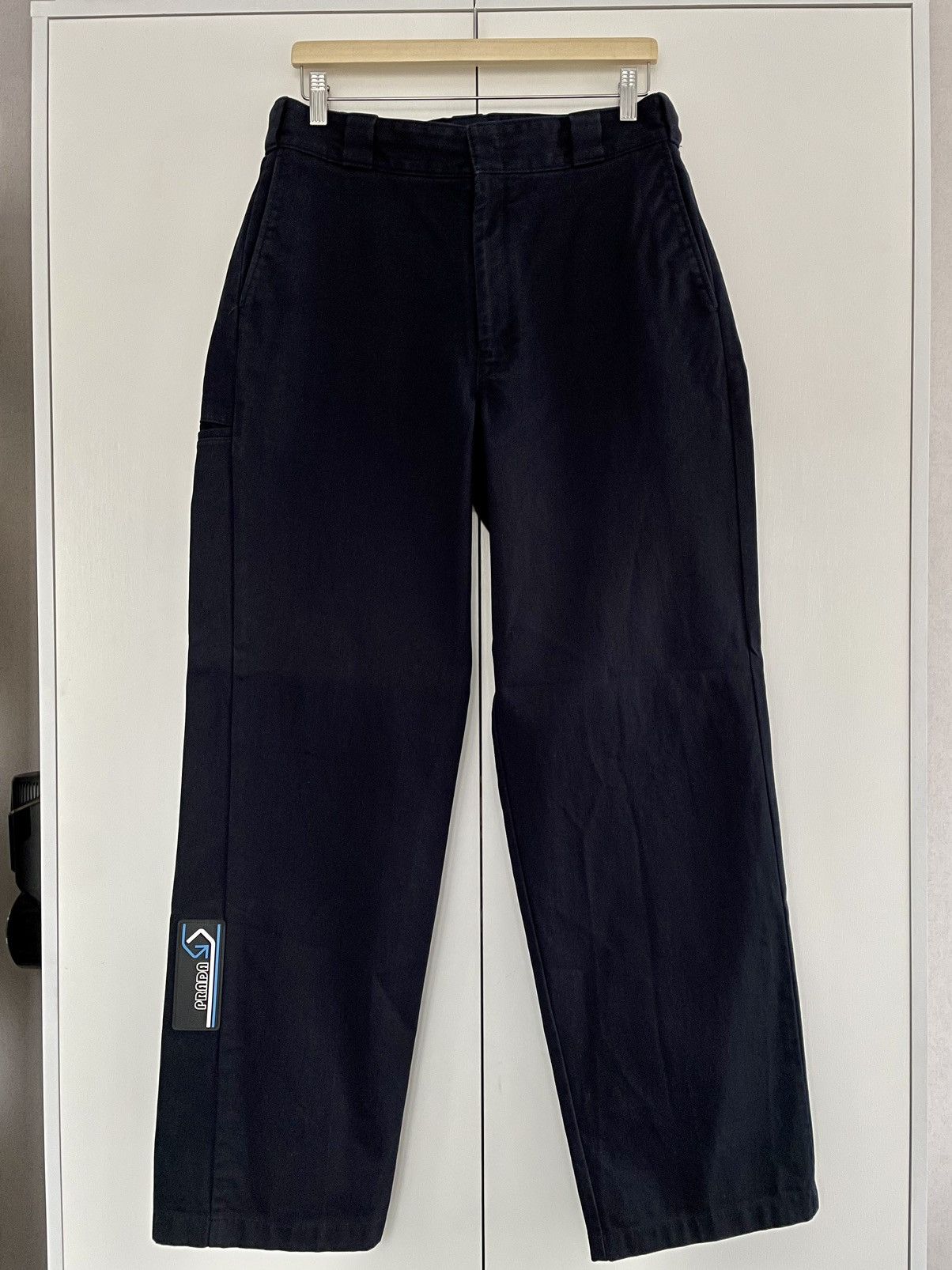 Prada Prada Carpenter Patch Logo Heavyweight Pant Trousers