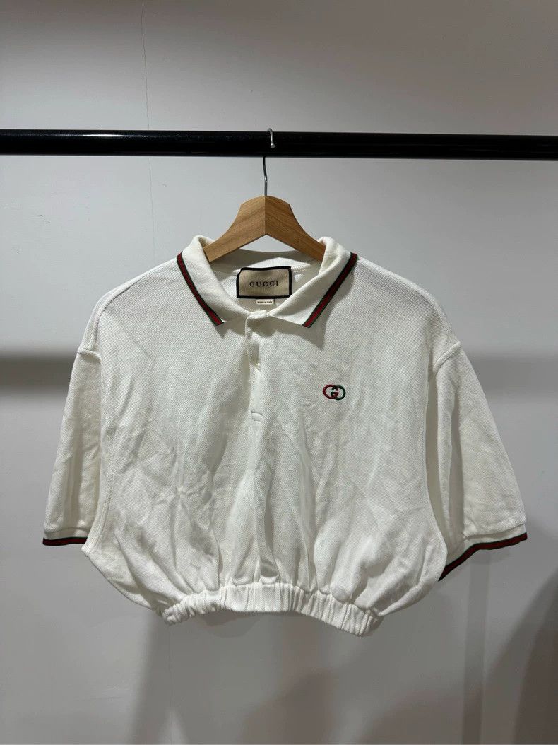 Gucci Gucci The latest short college style white small logo knitt Size US L / EU 52-54 / 3 - 1 Thumbnail