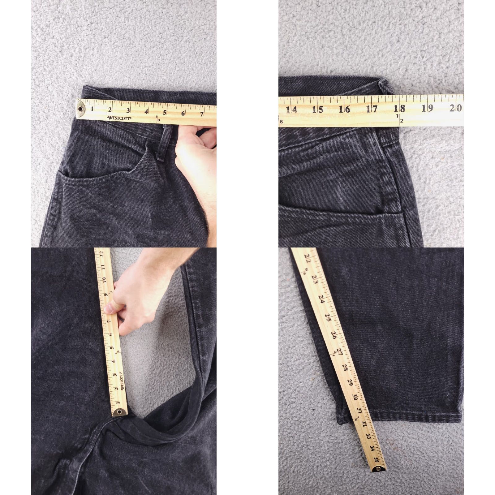 Wrangler Wrangler Jeans Mens 36x32 Black Straight Distressed Western Denim Pants Jeans Mens 36 Black Straight Distressed Western Size US 36 / EU 52 - 8 Thumbnail