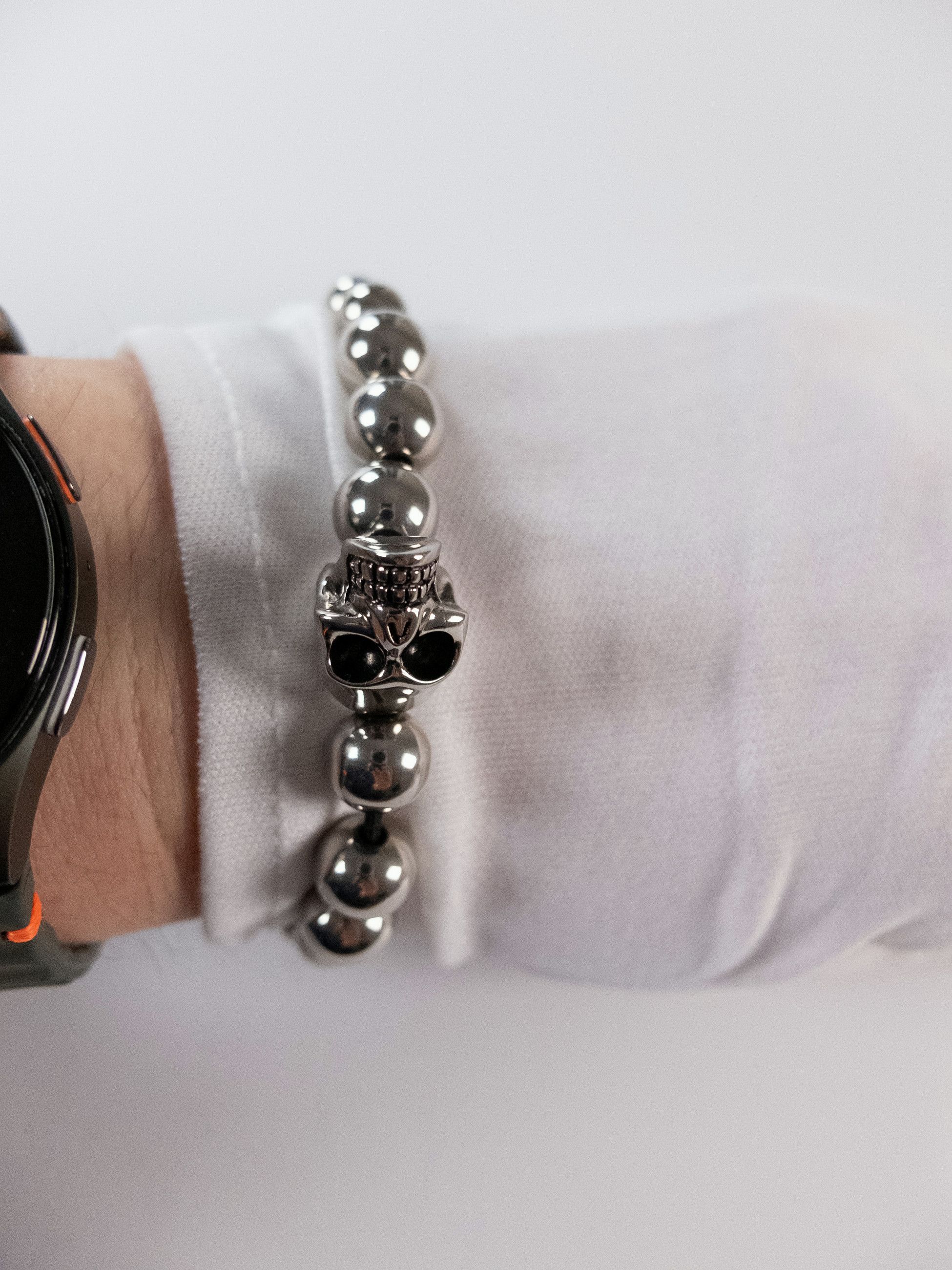 Alexander McQueen ALEXANDER MCQUEEN Skull silver tone metal beads bracelet Size ONE SIZE - 7 Thumbnail