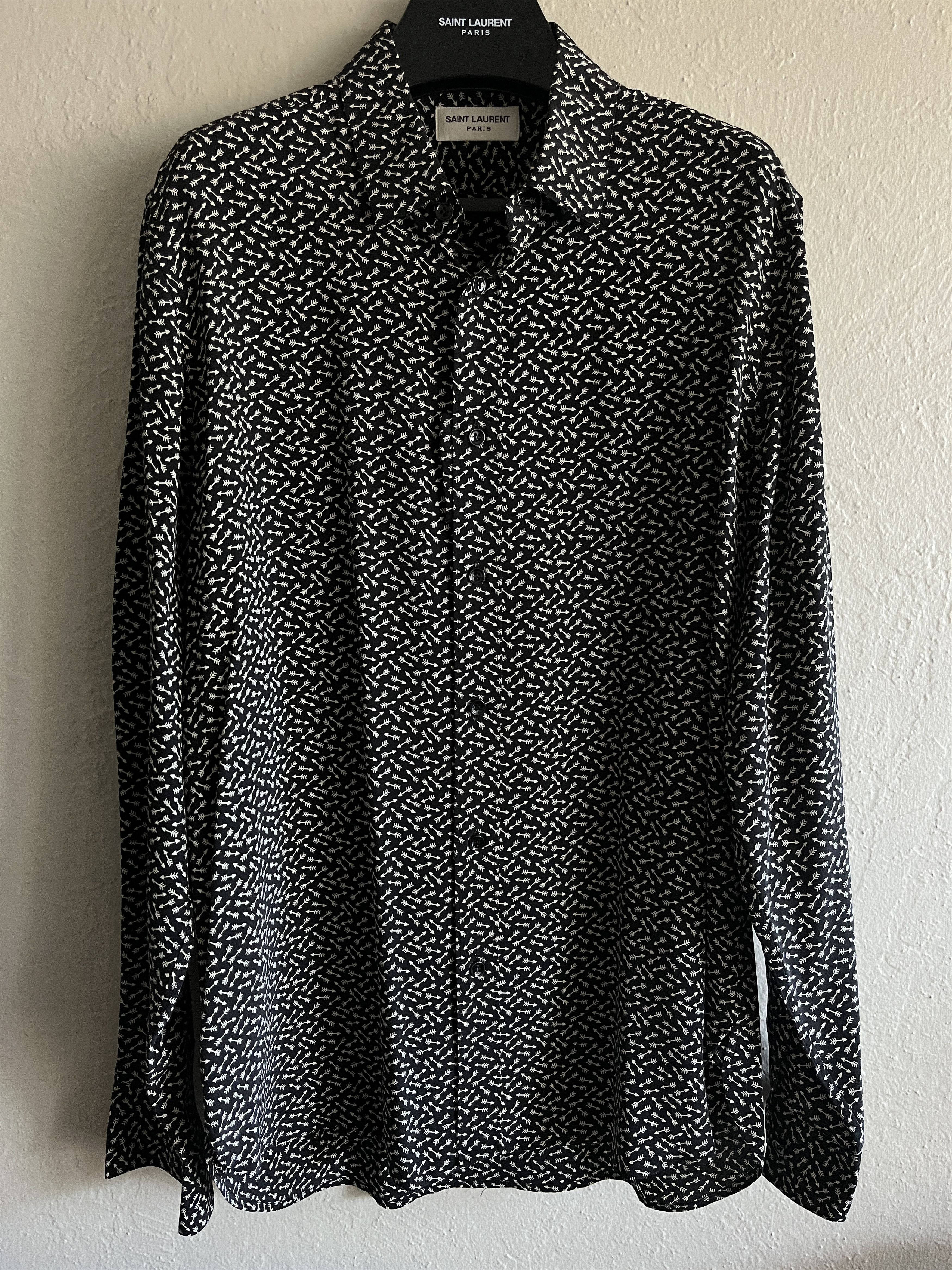 Hedi Slimane × Saint Laurent Paris Saint Laurent Paris Navy Dress Shirt Hedi Slimane SS15 Size US L / EU 52-54 / 3 - 1 Thumbnail