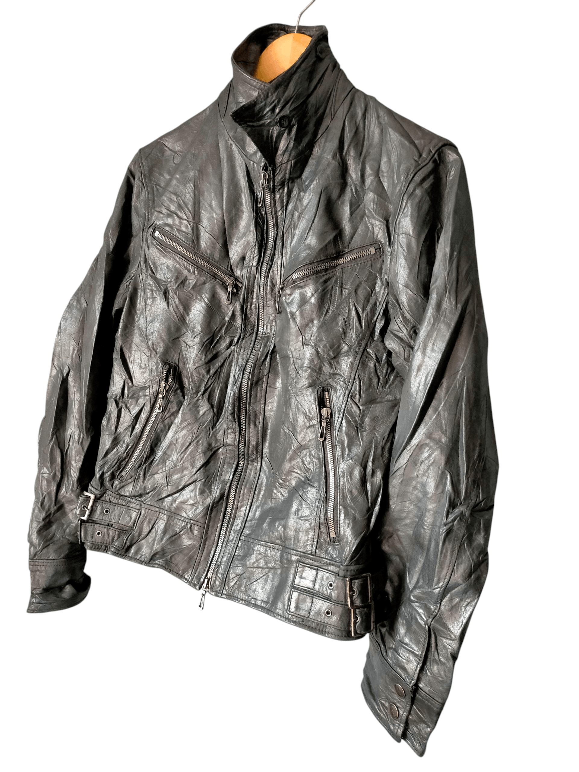 Tete Homme Tete Homme Issey Miyake Vintage Leather Ramones Jacket Size US M / EU 48-50 / 2 - 3 Thumbnail