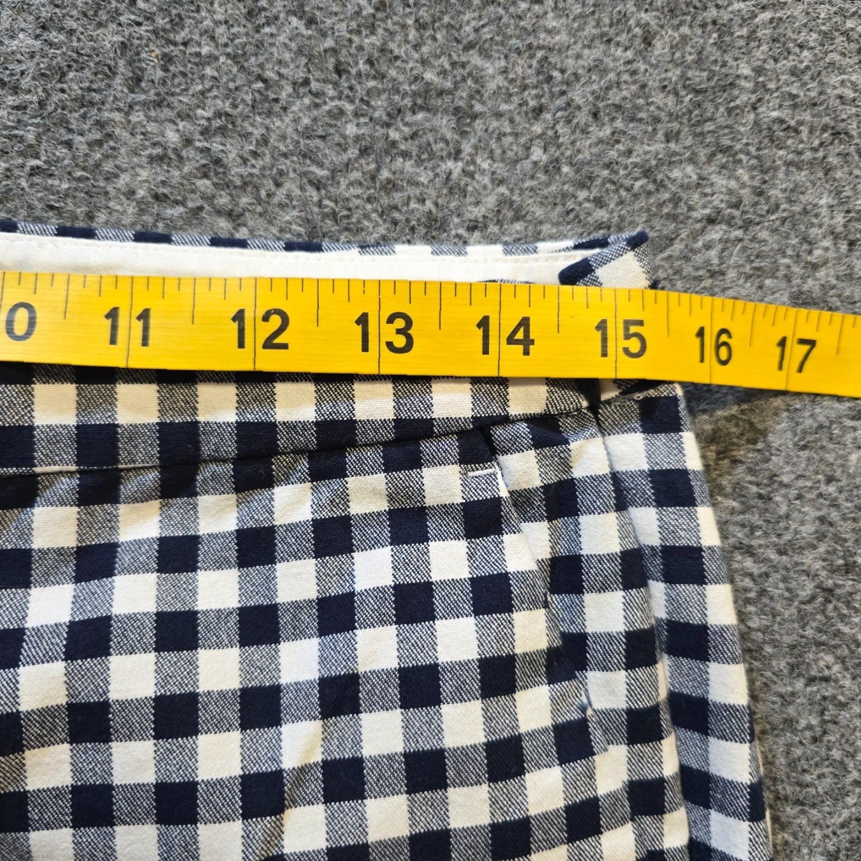 J.Crew J.CREW Pants Women Size 8P Petite Blue Gingham Plaid Tapered Martie Casual Preppy Pants Size 30" / US 8 / IT 44 - 6 Thumbnail