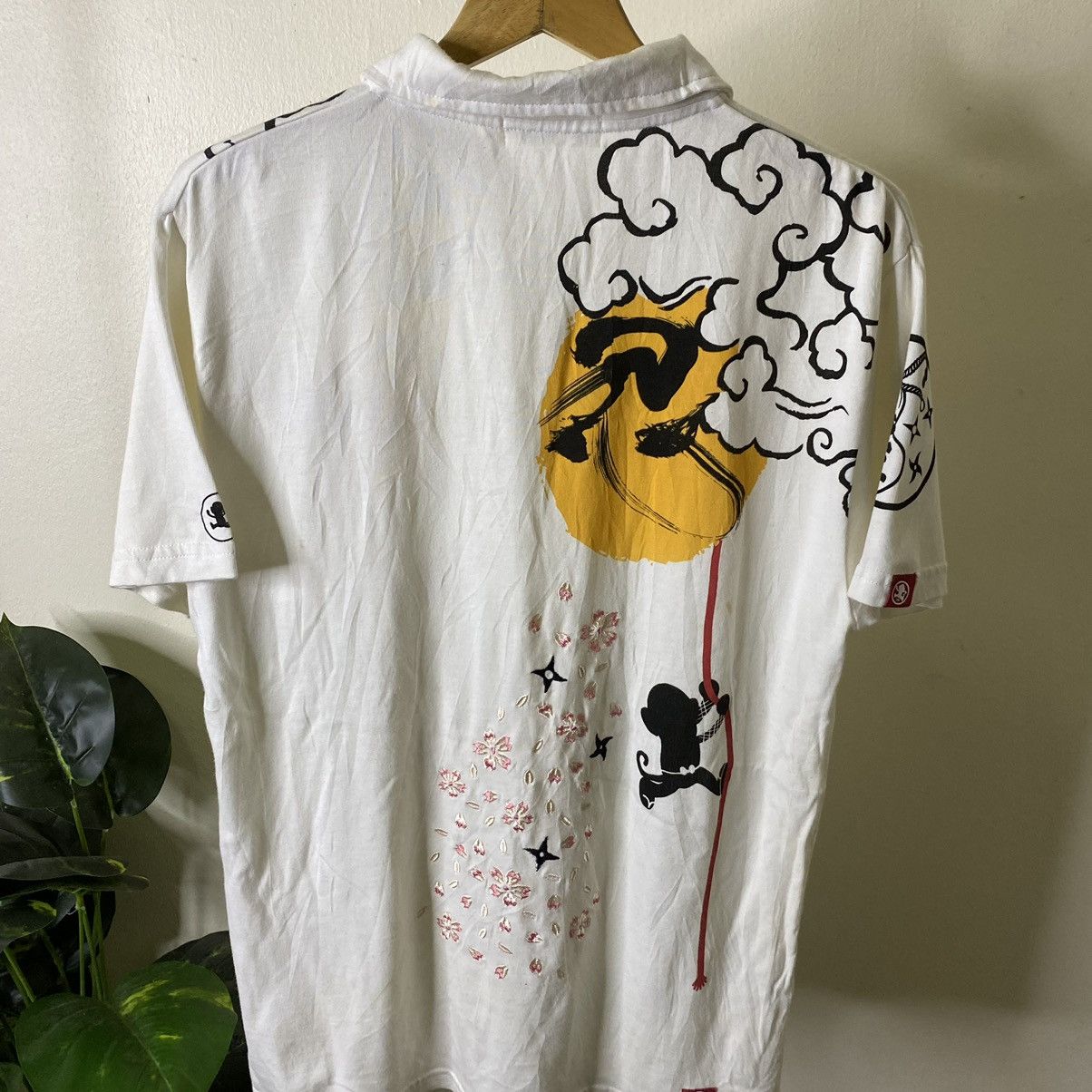 Japanese Brand Go Coo Monkey Made Karakuri Tamashii Sukajan Style Polo Tee Size US M / EU 48-50 / 2 - 2 Thumbnail