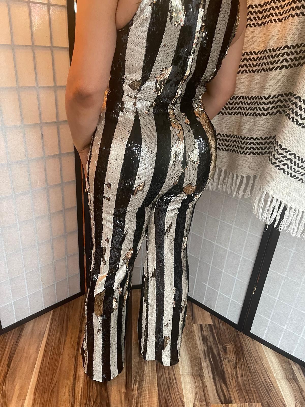 Dress the Population Striped sequin romper Size M / US 6-8 / IT 42-44 - 2 Thumbnail