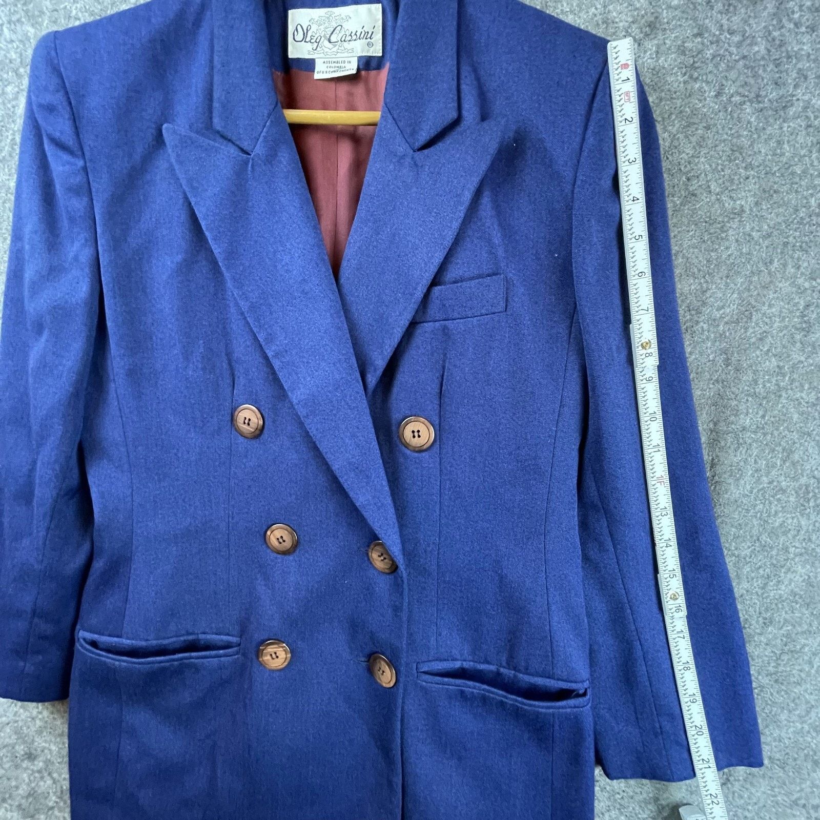 Oleg Cassini Vintage Oleg Cassini Blazer Womens 6 Double Breasted 80s Size M / US 6-8 / IT 42-44 - 5 Thumbnail