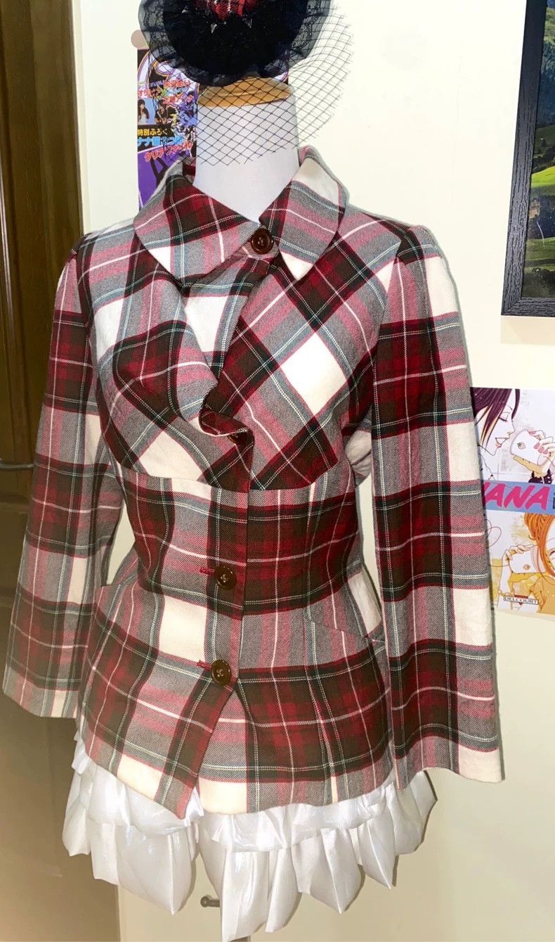 Vivienne Westwood Vivienne Westwood Red checkered dress jacket Size L / US 10 / IT 46 - 2 Thumbnail