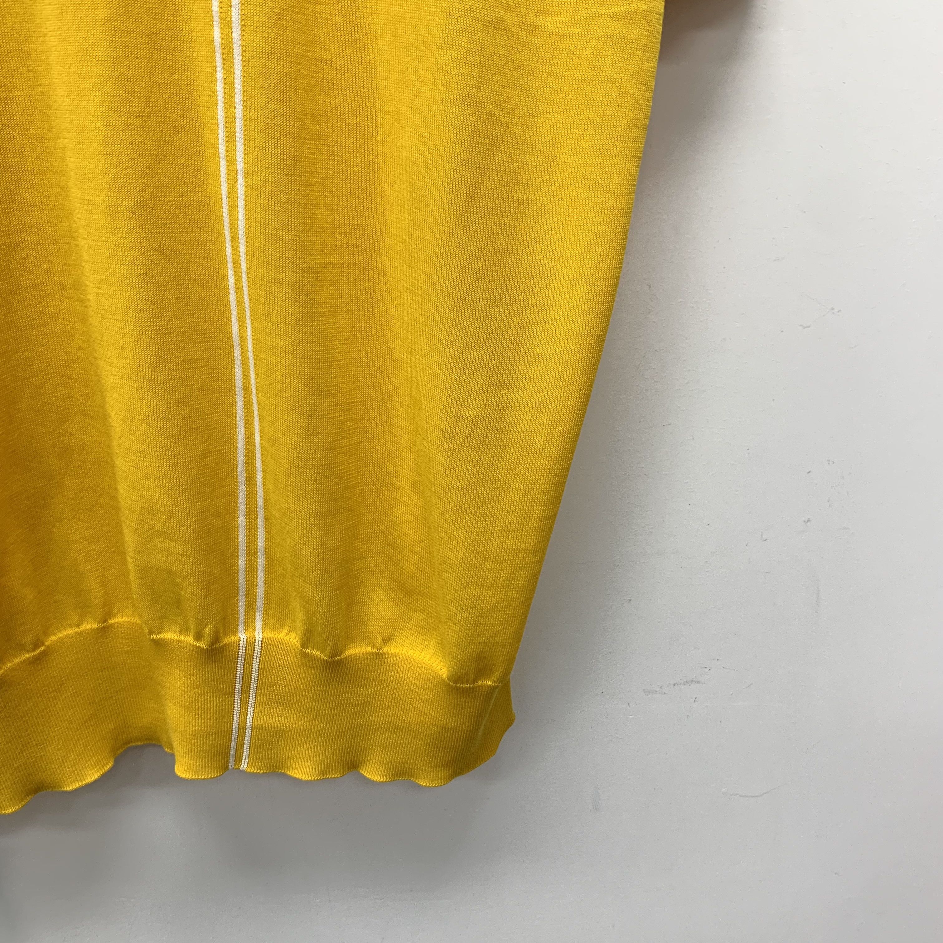 Hermes Hermes Yellow Cotton Short Sleeve Knit Shirt (Size L) Size US L / EU 52-54 / 3 - 6 Thumbnail