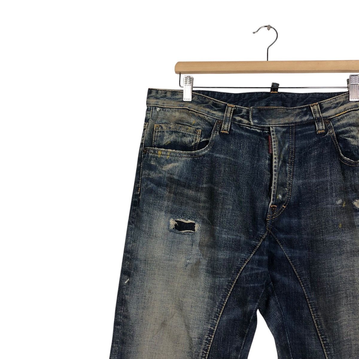Dsquared2 📌Vintage Patchwork Denim Jeans Dsquared2 Made in Italy Size US 38 / EU 54 - 8 Thumbnail