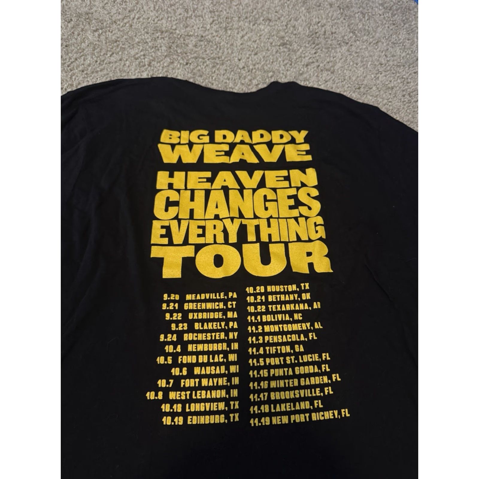 Changes VINTAGE Big Daddy Weave Heaven Changes Everything Tour Black T-Shirt 2XL Size US XXL / EU 58 / 5 - 2 Thumbnail