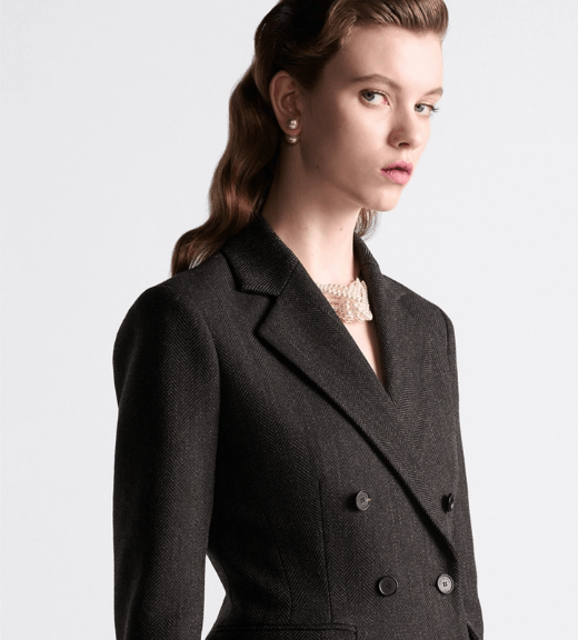 Dior o1w1db10925 441V64 Marlène Jacket in Gray Size S / US 4 / IT 40 - 5 Thumbnail