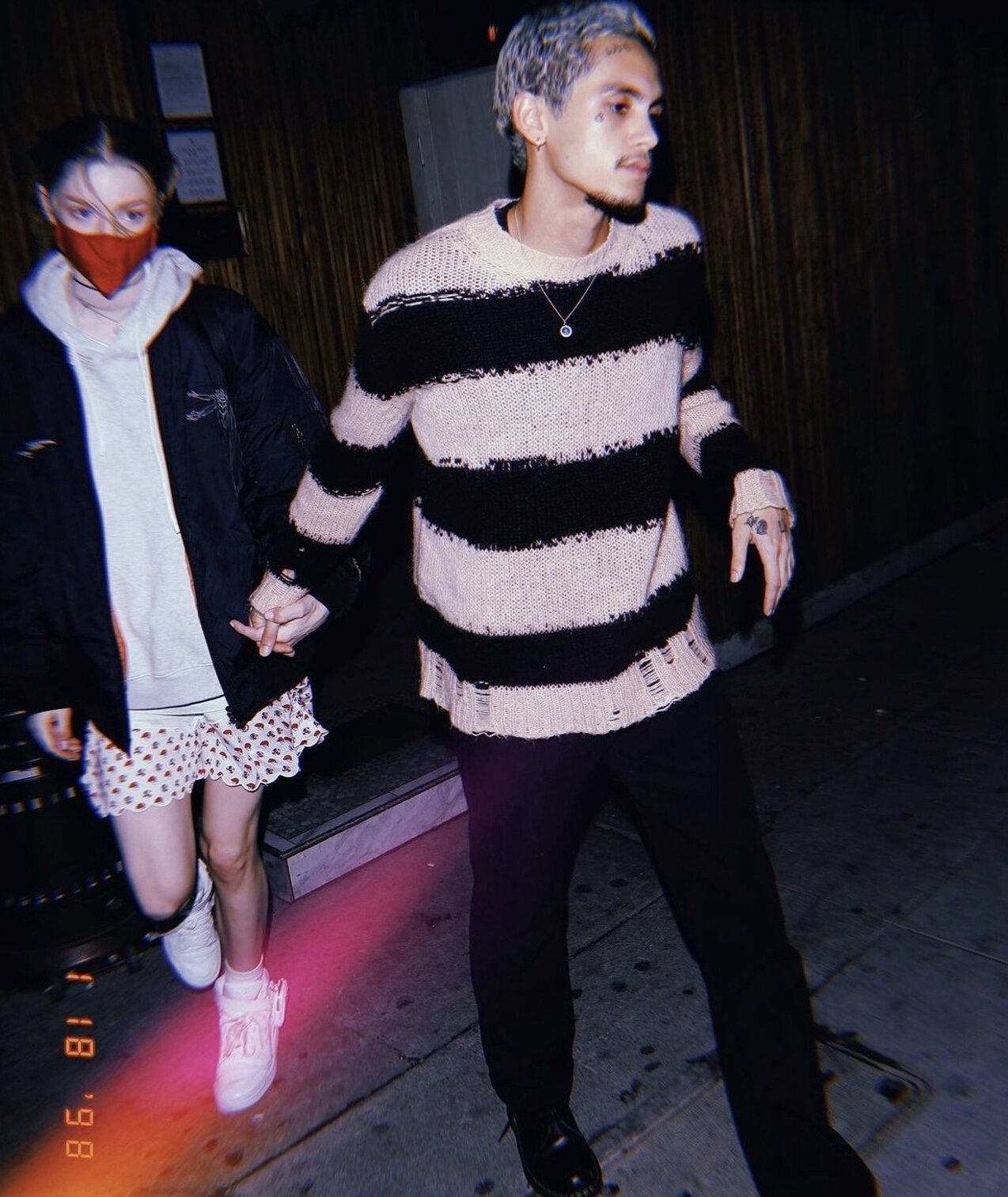 Pre-owned Acne Studios Grail  Distressed Kurt Cobain Sweater In Multicolor