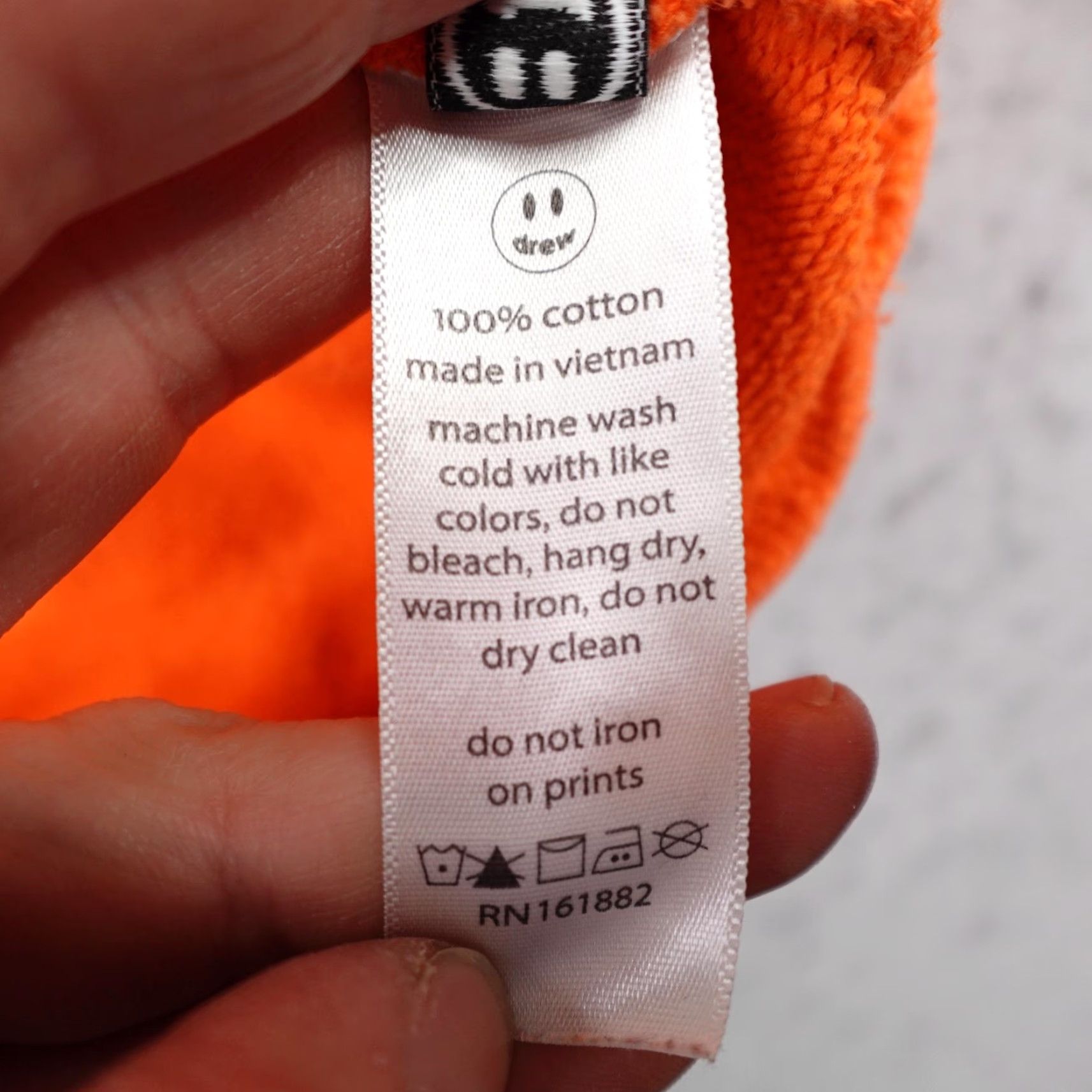 Drew House Drew House Hoodie Men Large Orange Smiley Face Pullover Sweatshirt Graphic Print Hooded Pockets Justin Bieber Cotton Logo Heavyweight Mens Size US L / EU 52-54 / 3 - 6 Thumbnail