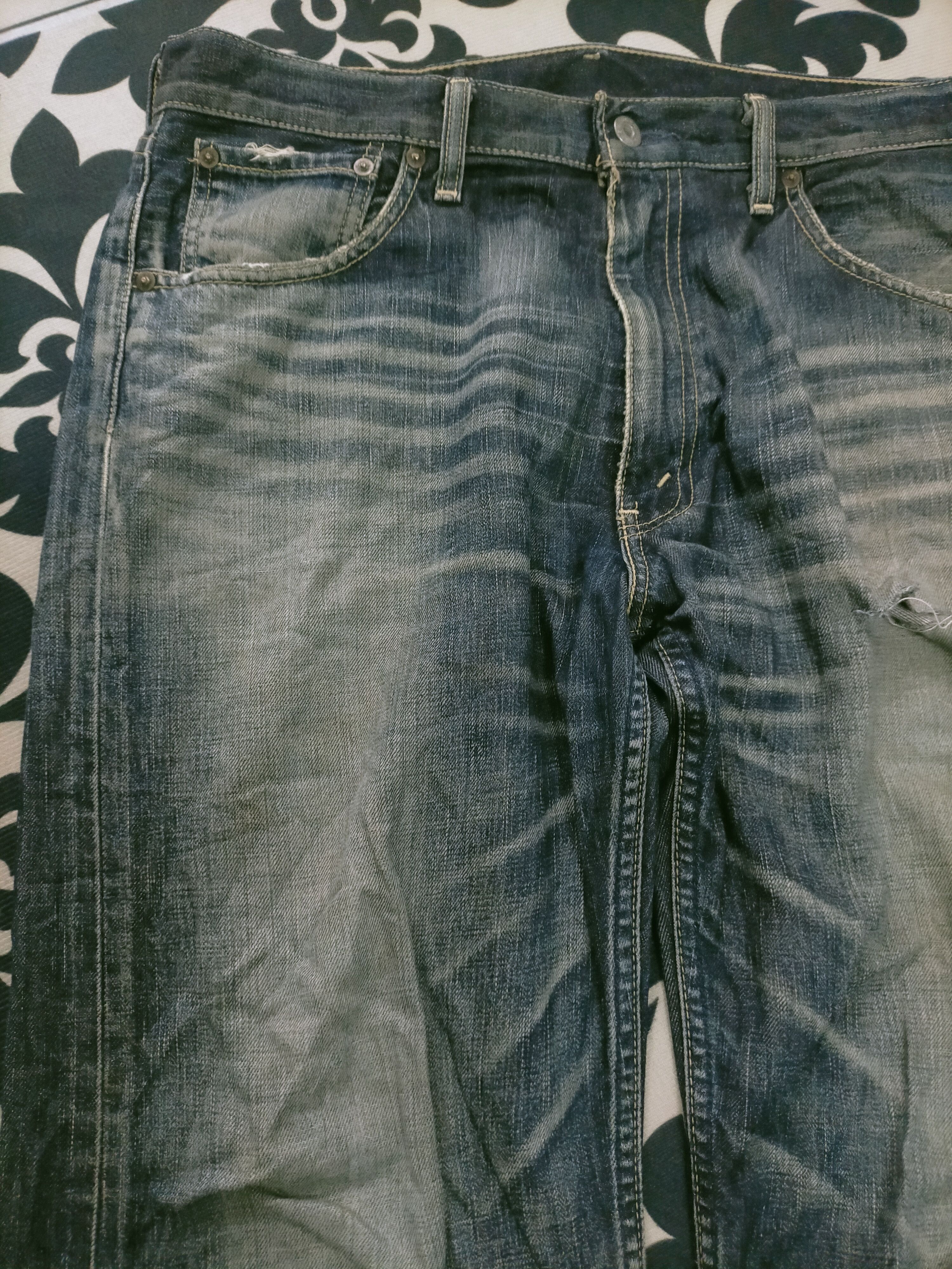 Levi's 🔥 Vintage 🔥 Levis 503 Mudwash Distressed Loose Fit Jeans Size US 34 / EU 50 - 5 Thumbnail