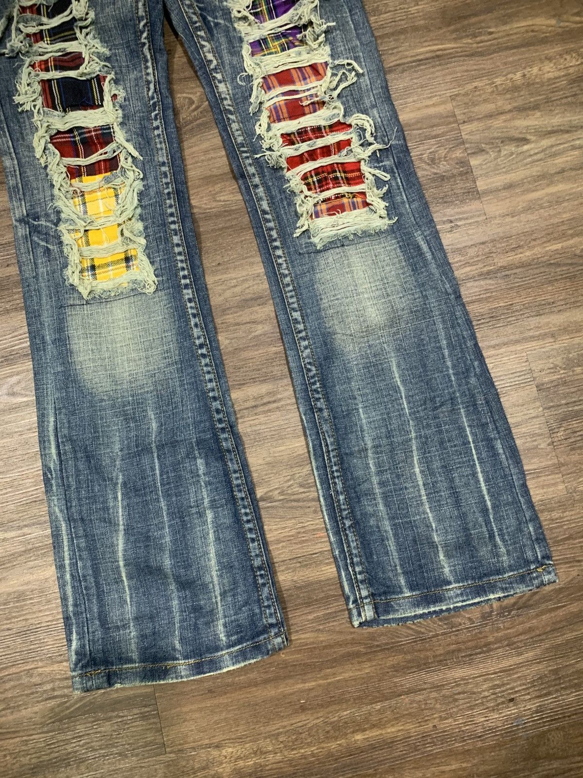 Japanese Brand Japanese SM Flared Distressed Denim Kapital style Long Pants Size US 27 - 2 Thumbnail