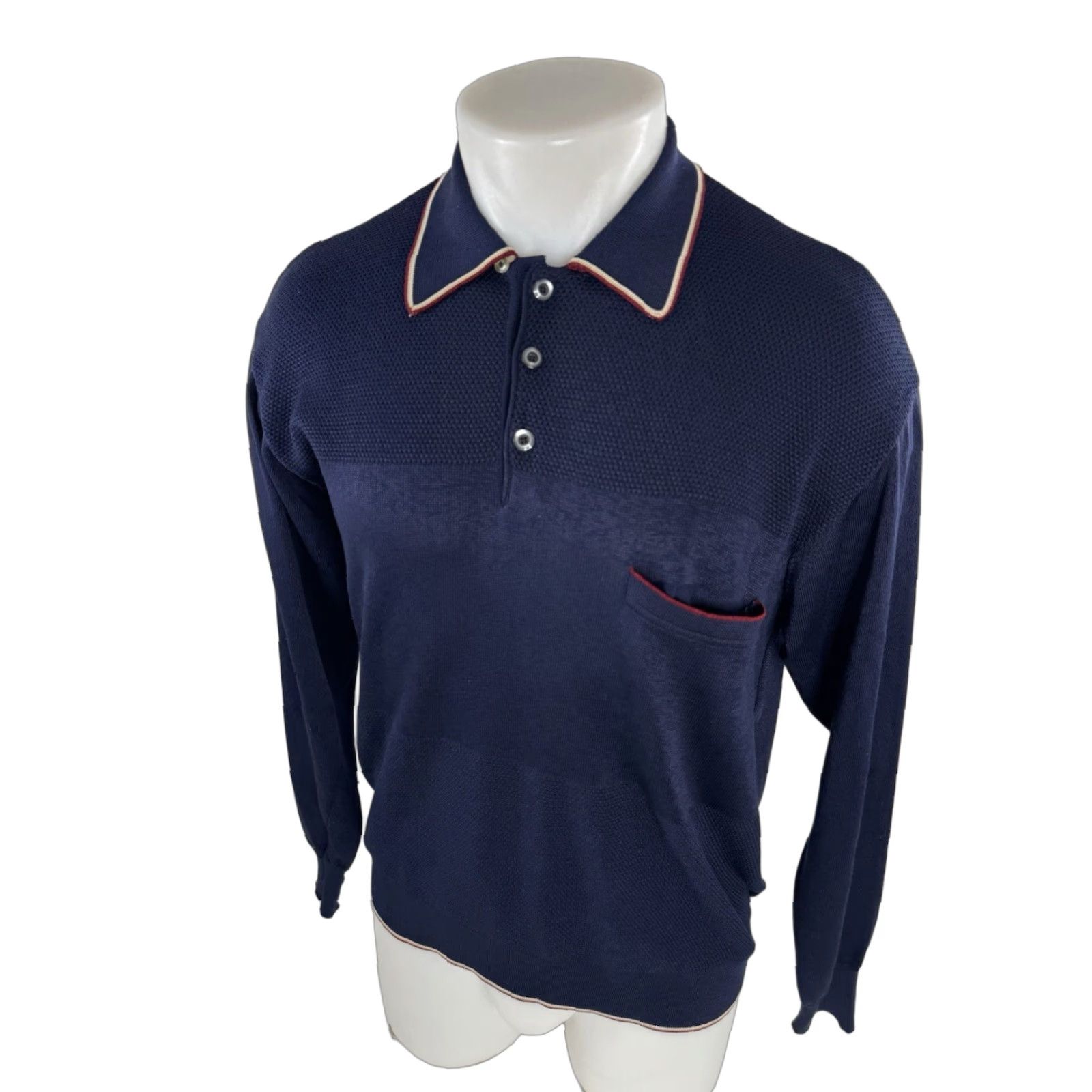 Vintage BAN LON STYLE / MADE IN ITALY - Mens M Vintage Sweater Shirt Blue Pullover Unbranded EXCELLENT S Size M Mens Size US M / EU 48-50 / 2 - 1 Thumbnail