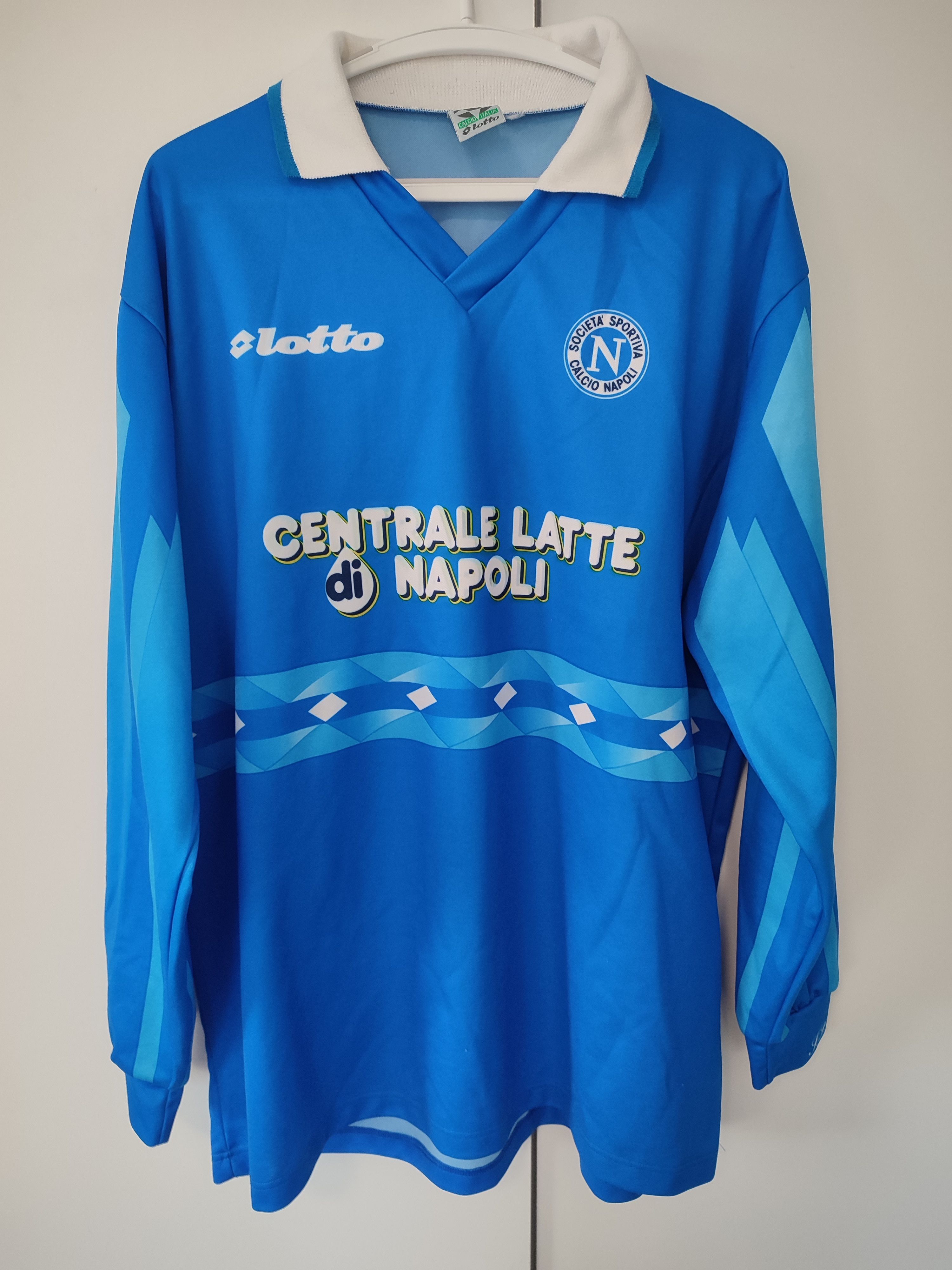 Lotto Sport Vintage Lotto SSC NAPOLI 1996-1997 Long Sleeve Home FOOTBALL Size US L / EU 52-54 / 3 - 3 Thumbnail