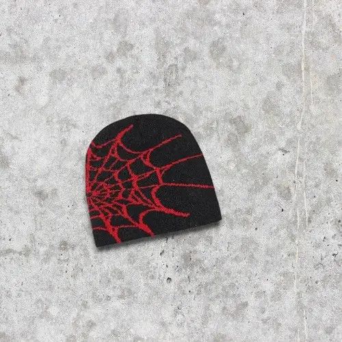 Japanese Brand × Vintage 🕷️🕸️ Spider Web Beanie Hat y2k 🕸 Size ONE SIZE - 1 Thumbnail