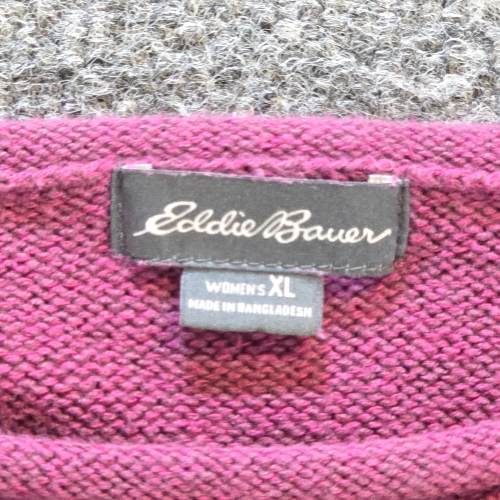 Eddie Bauer Eddie Bauer XL Purple Cotton Sweater Womens Casual Pullover Size XL / US 12-14 / IT 48-50 - 3 Thumbnail